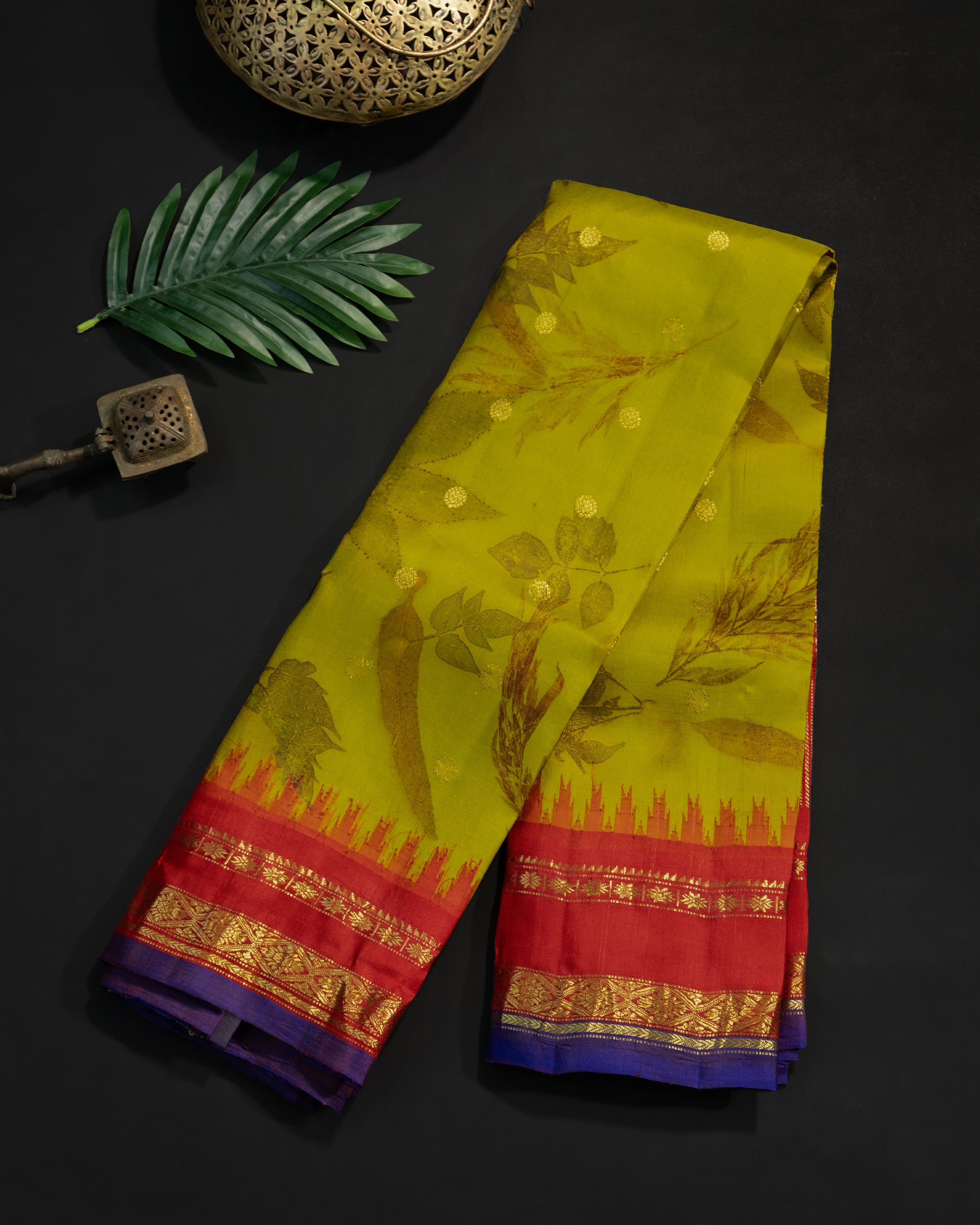 Eco Print Gadwal Silk saree CLSA7392