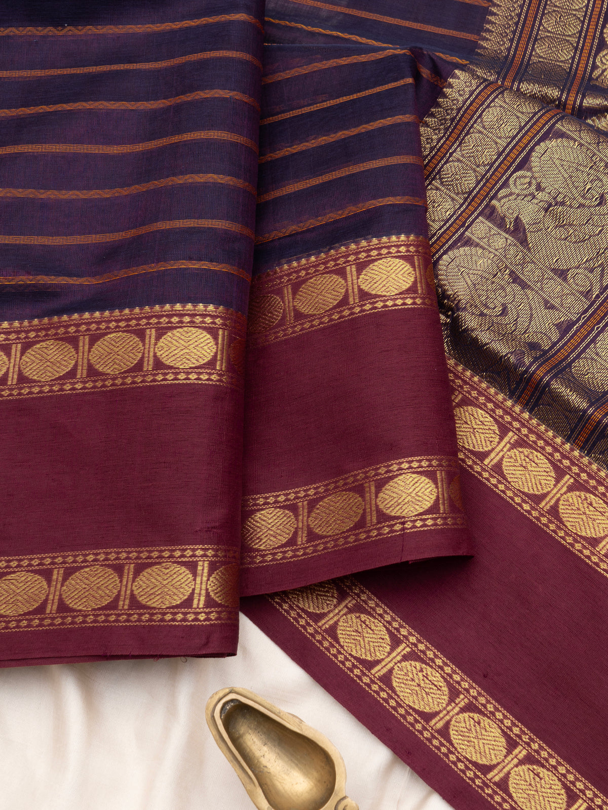 Blue veldhari /Silk Cotton Saree CLSA10191