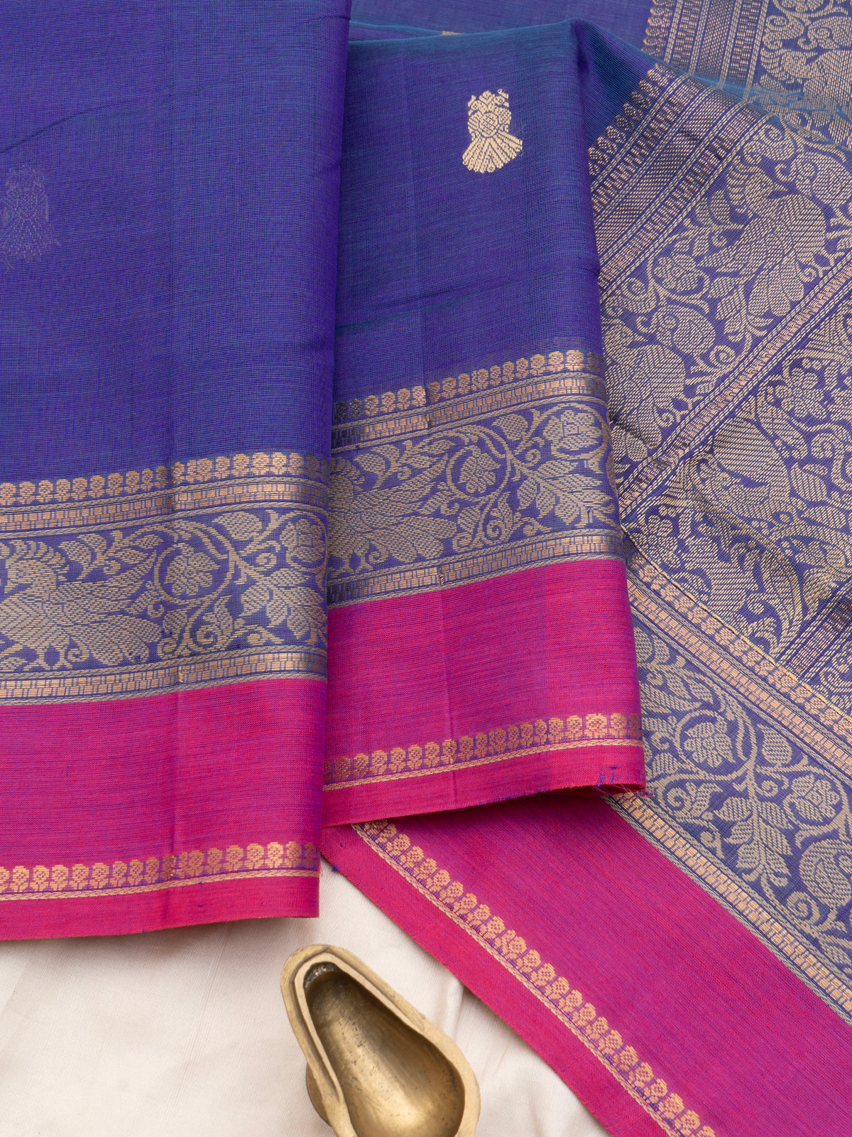 Blue thread butta/Silk Cotton Saree CLSA10199