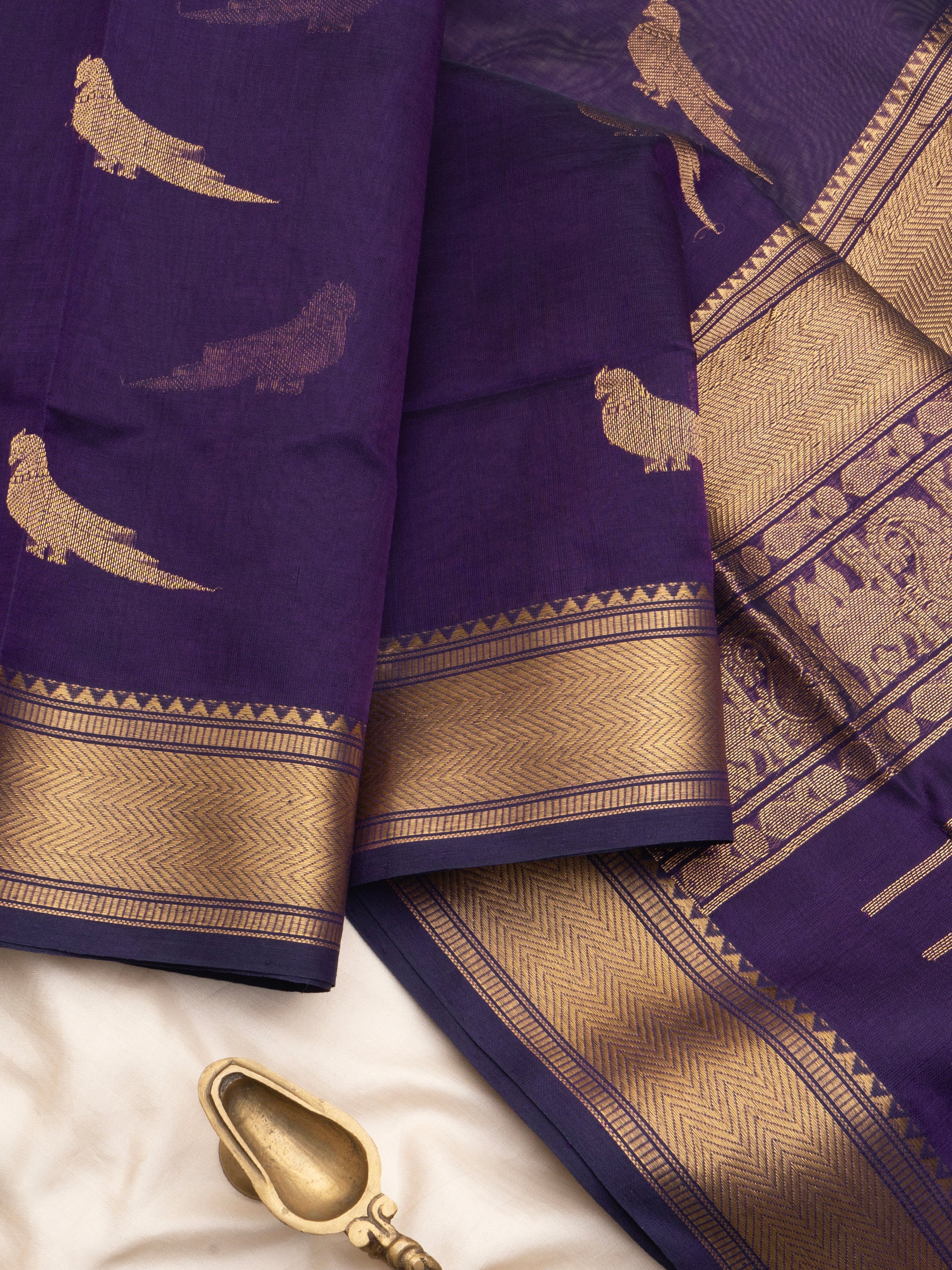 Deep violet body kili butta/ Silk Cotton CLSA10229