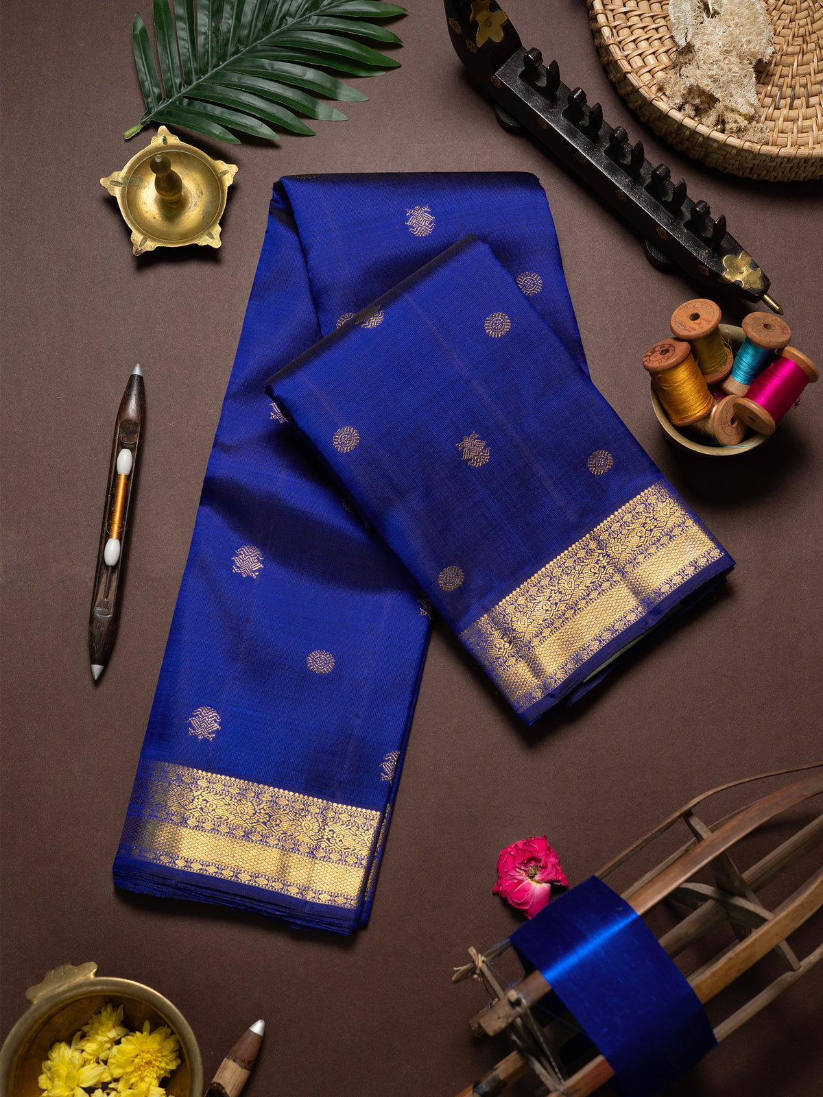 Ms blue vintage pet / Kanjipuram Silk Saree CLSA11335