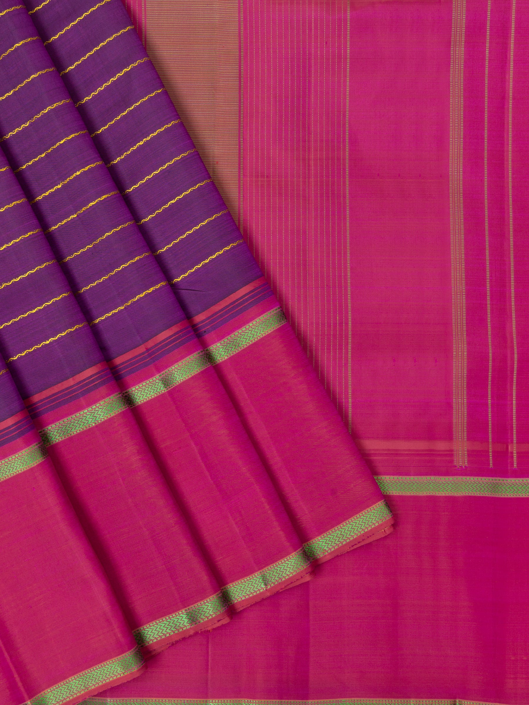 Purple thread veldhari stripes/ Arani silk CLSA1243