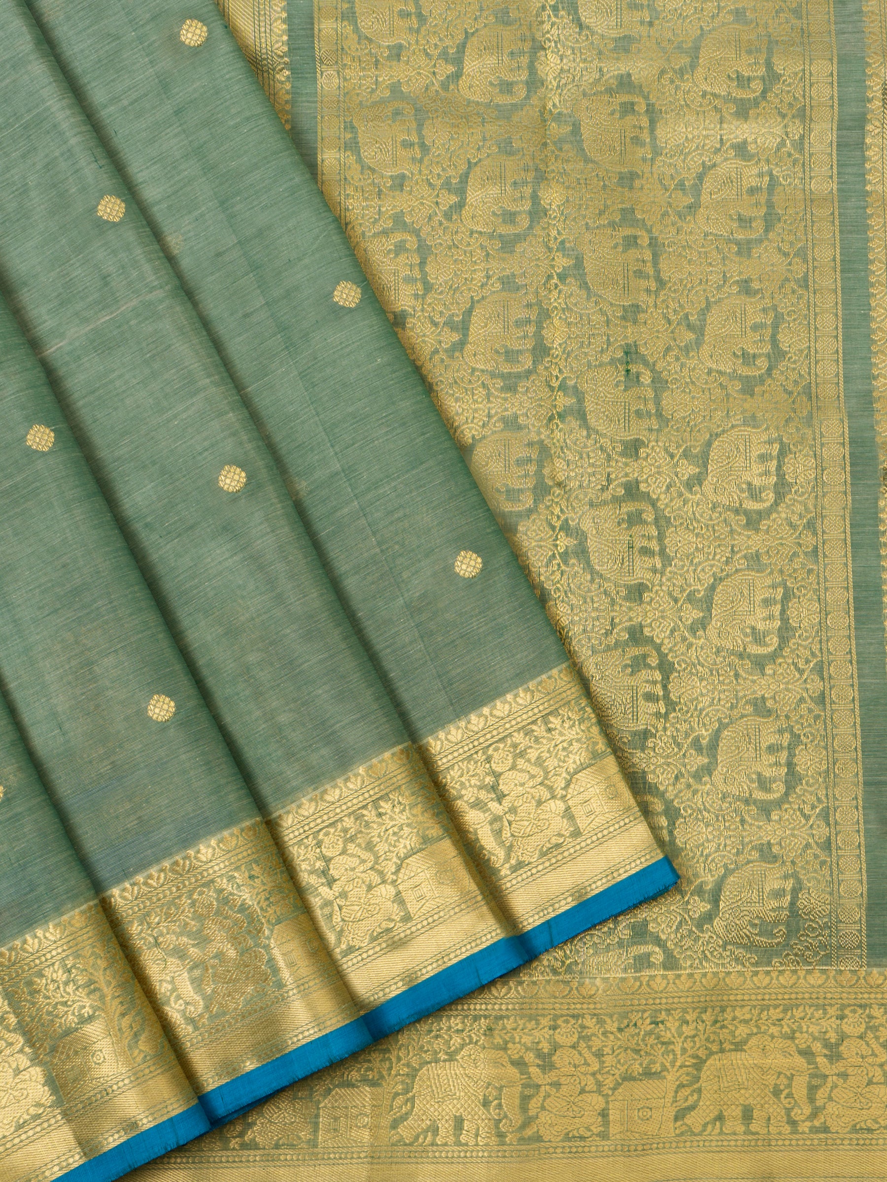 Green / Silk Cotton Saree CLSA2904