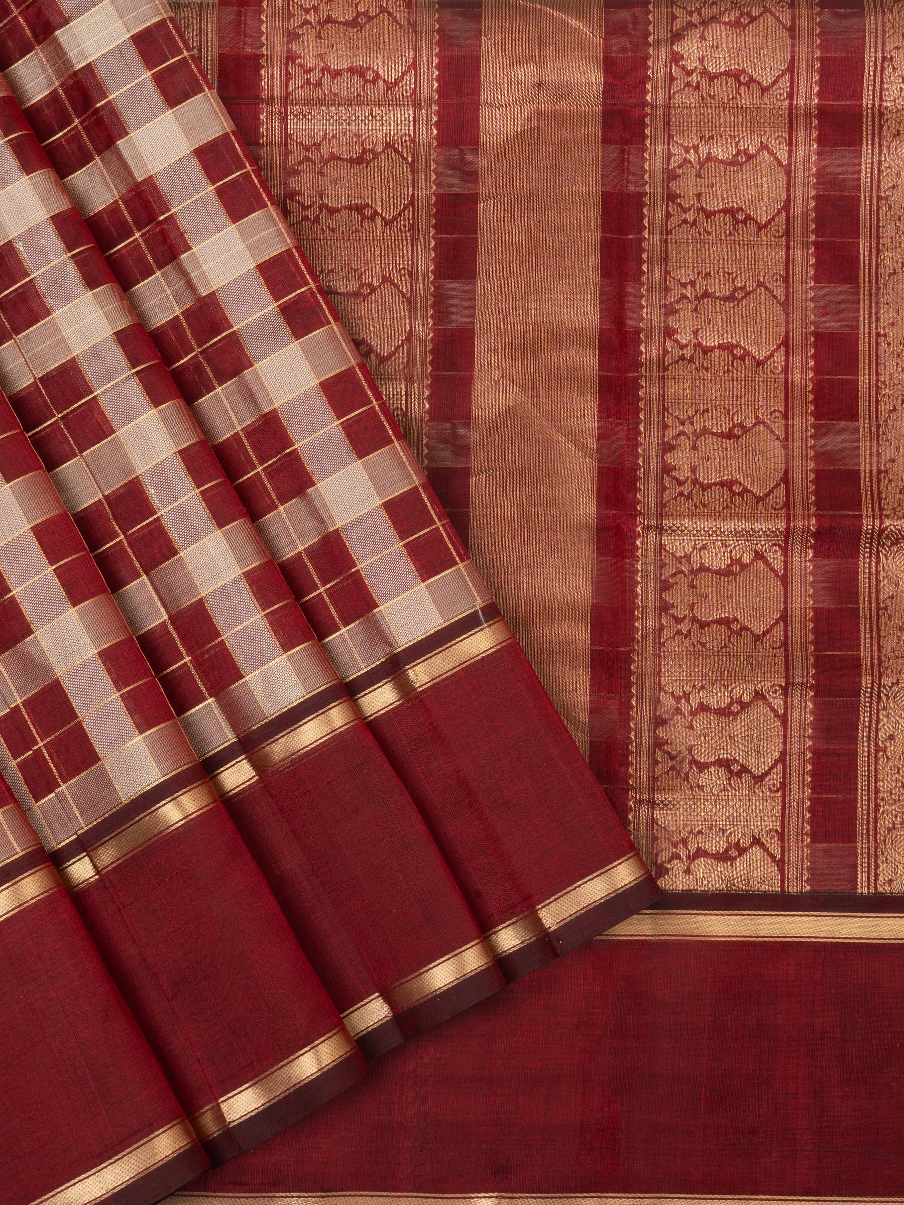 Chettinad kattam/ Silk Cotton Saree CLSA5743