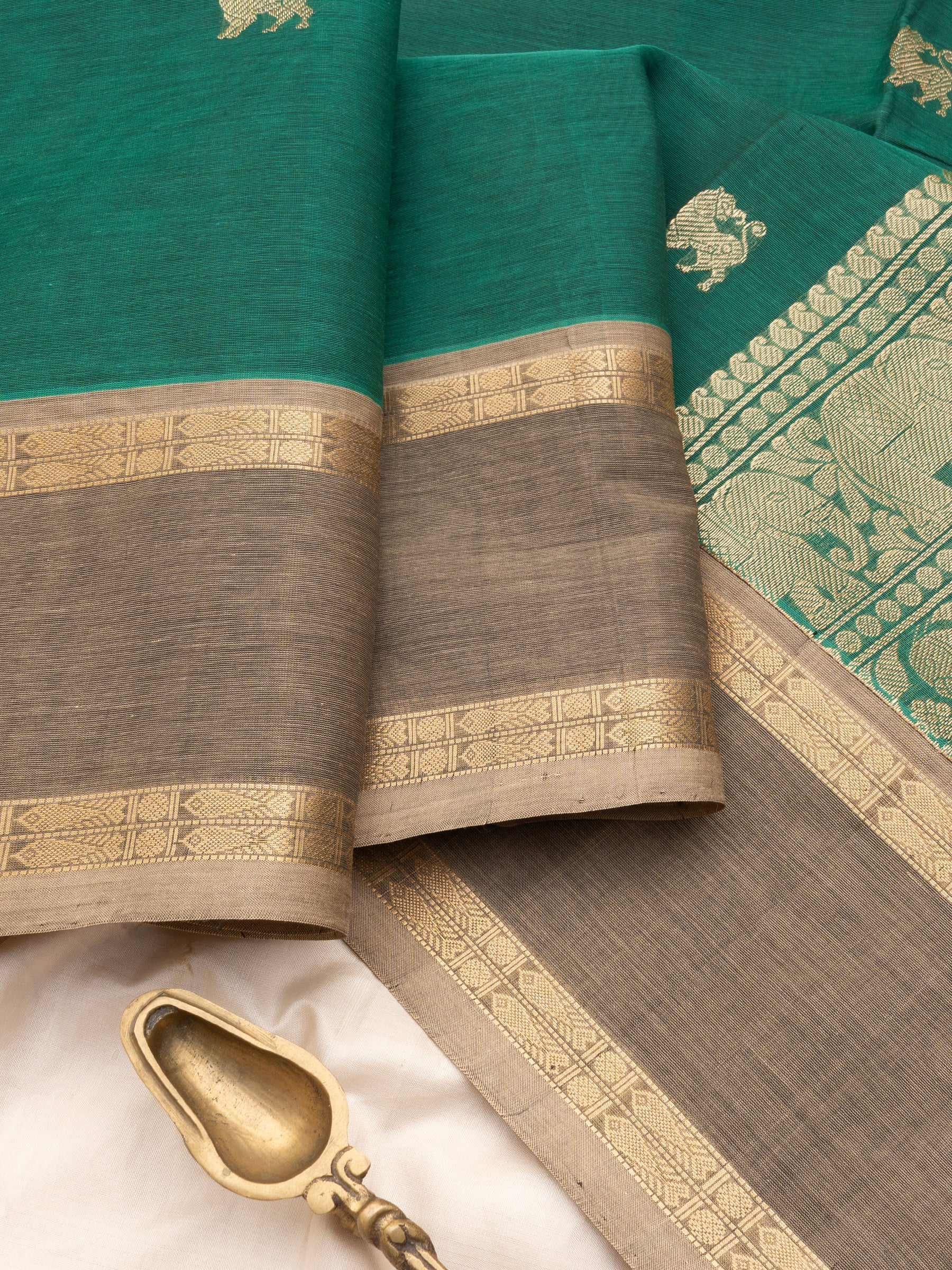 Green yazhi butta / Silk Cotton CLSA3724