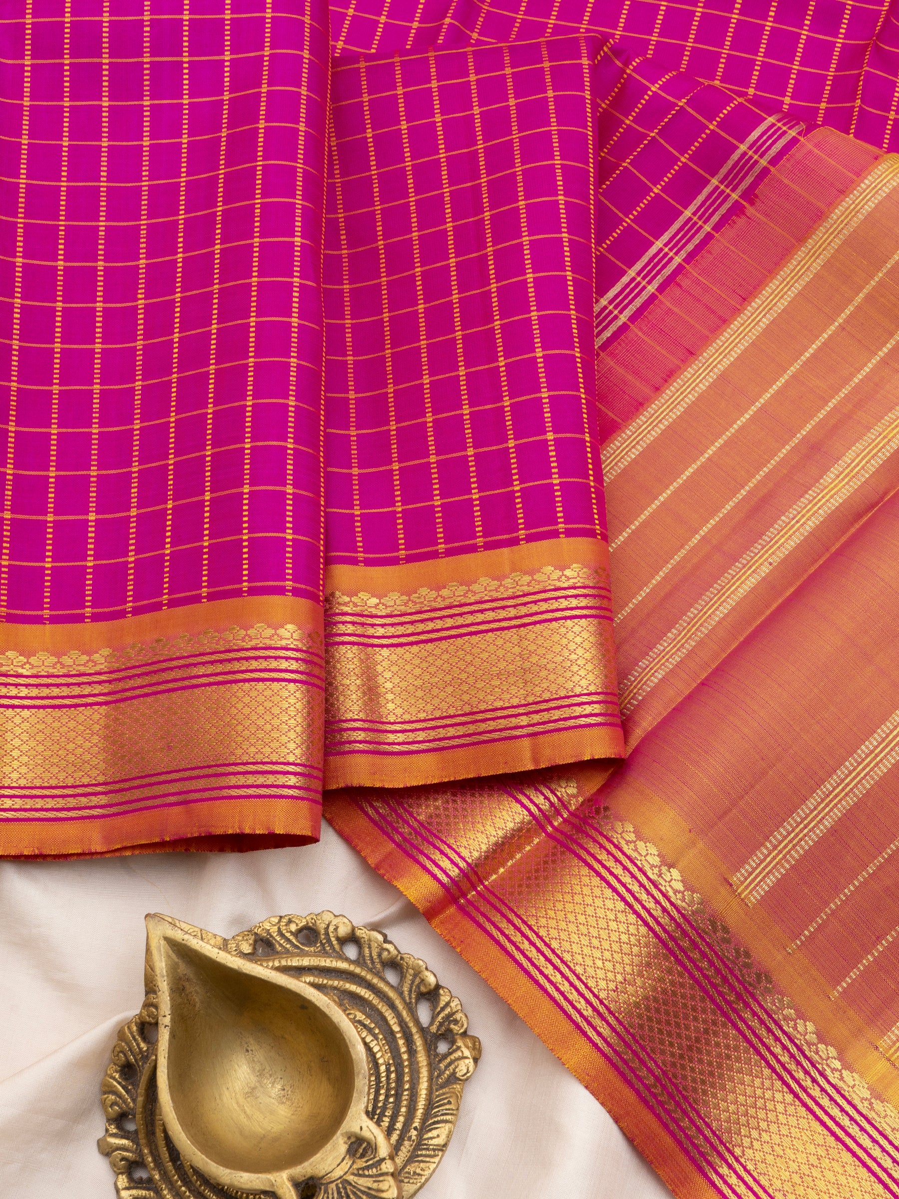 Pink vintage kattam and border / Kanjipuram Silk Saree CLSA1591
