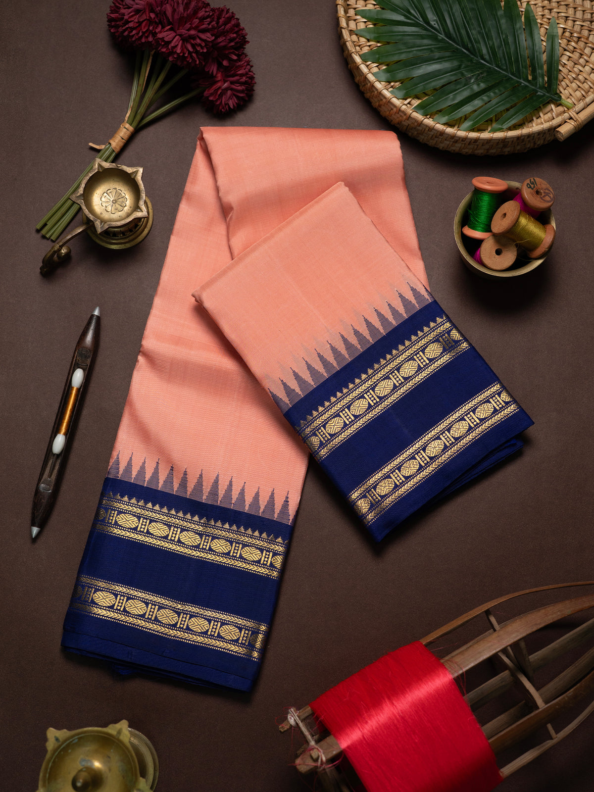 Unusual pastel /Kanjipuram Silk Saree CLSA4493