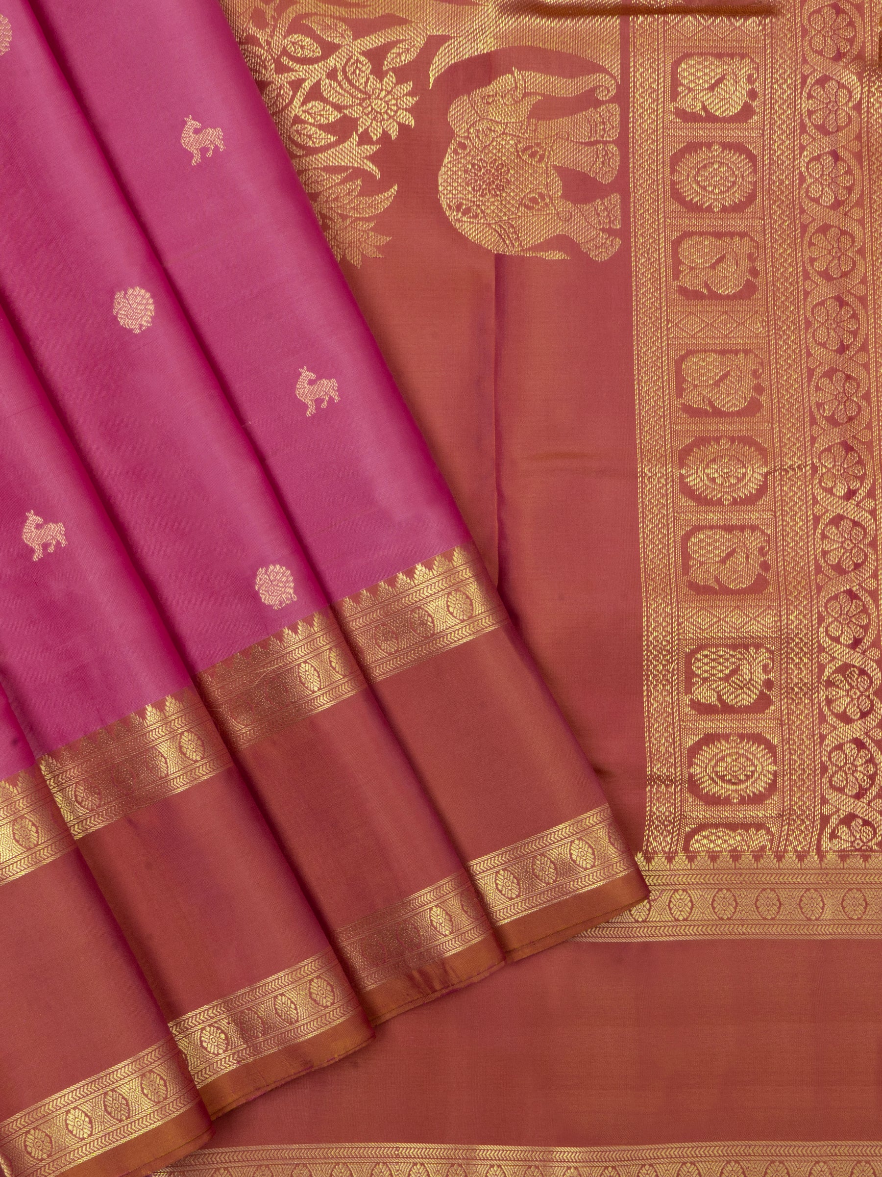 Pink rettapet border/ special edition kanjipuram silk CLSA5129