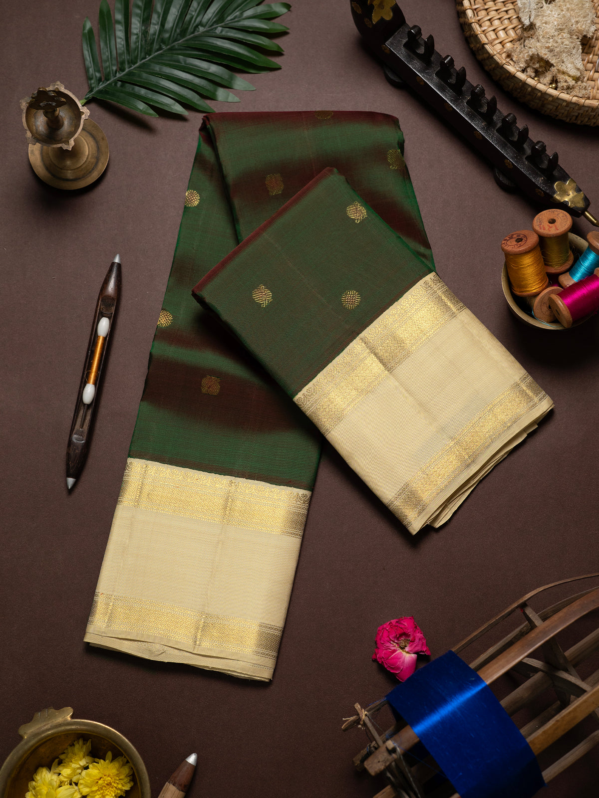 Manthulir colour korvai / Kanjipuram Silk Saree CLSA610