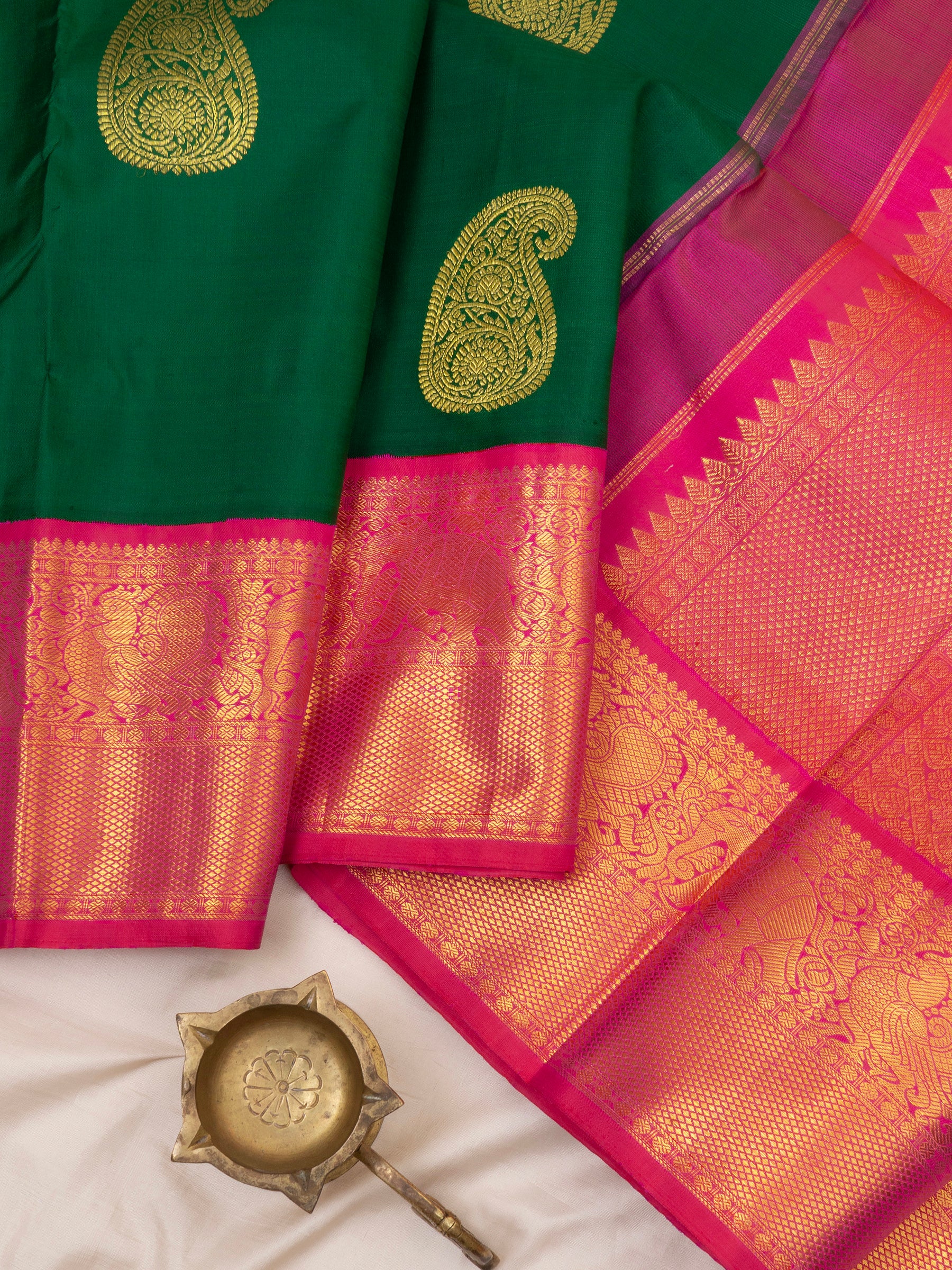 Green Korvai / Arani Silk Saree CLSA6117