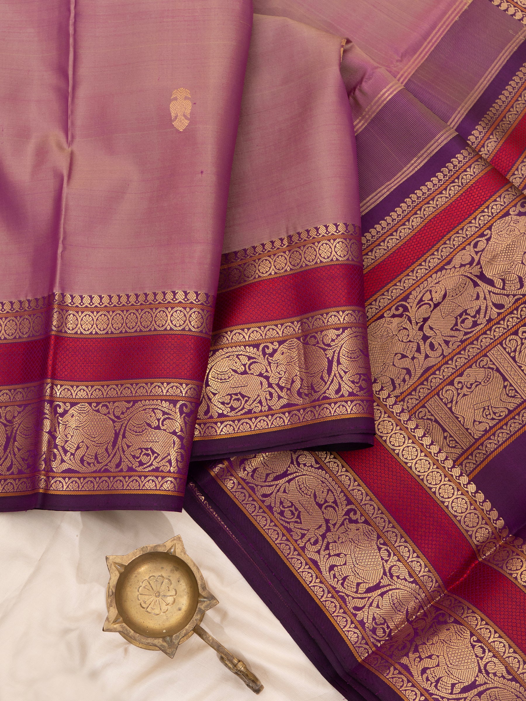 Pinkish lavender - unique pallu/ Special Edition Silk CLSA8313