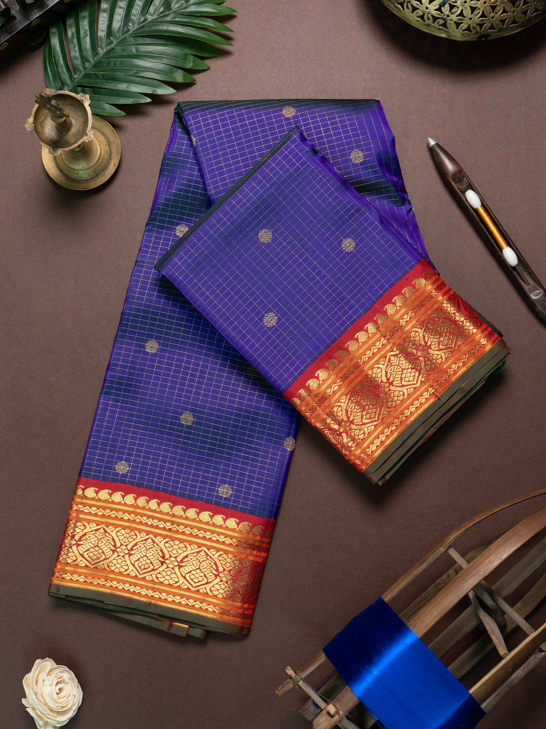 Zari Kattam Korvai / Kanjipuram Saree CLSA8677