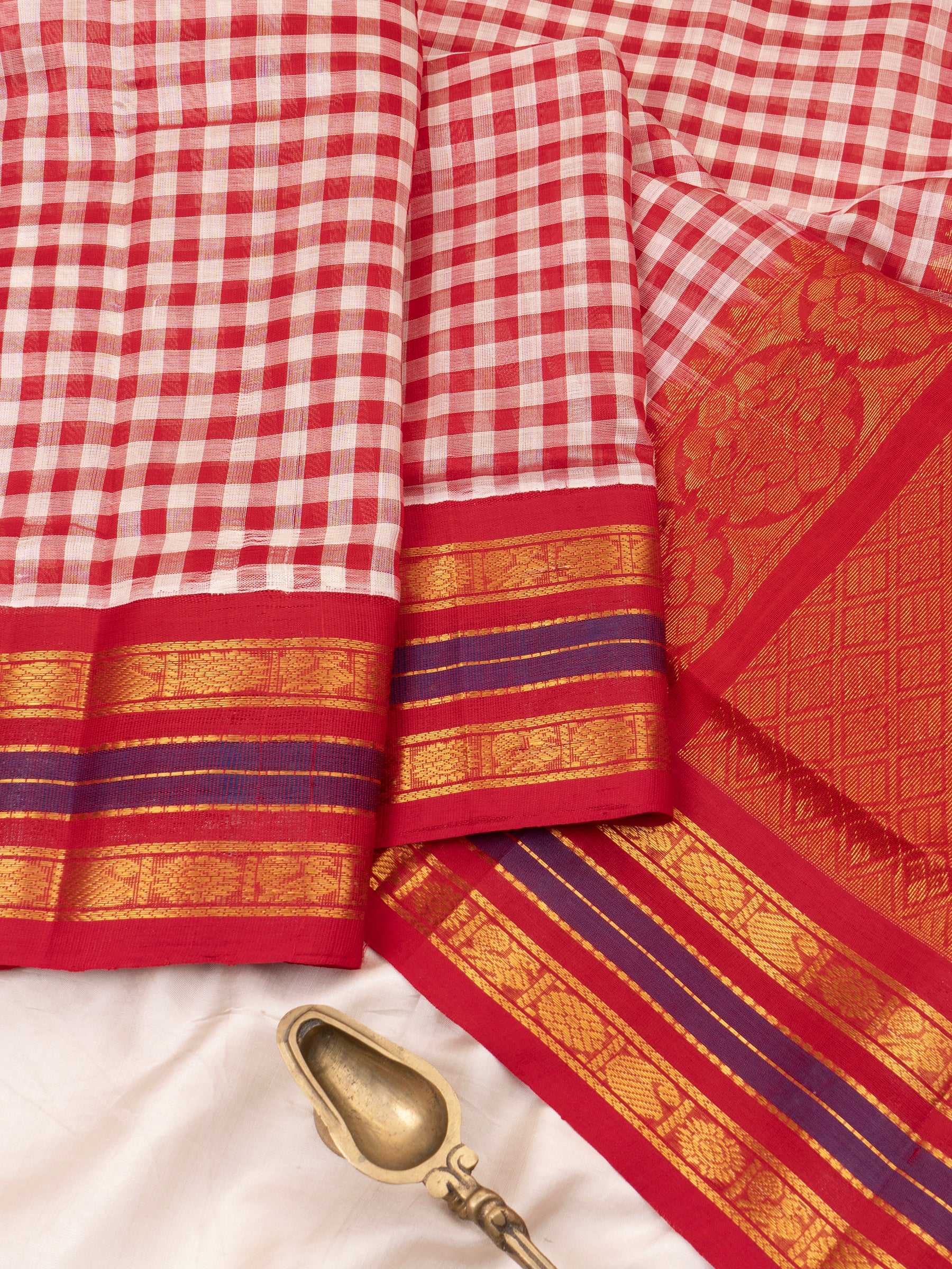 Kattam and Korvai Silk Cotton Saree CLSA9267