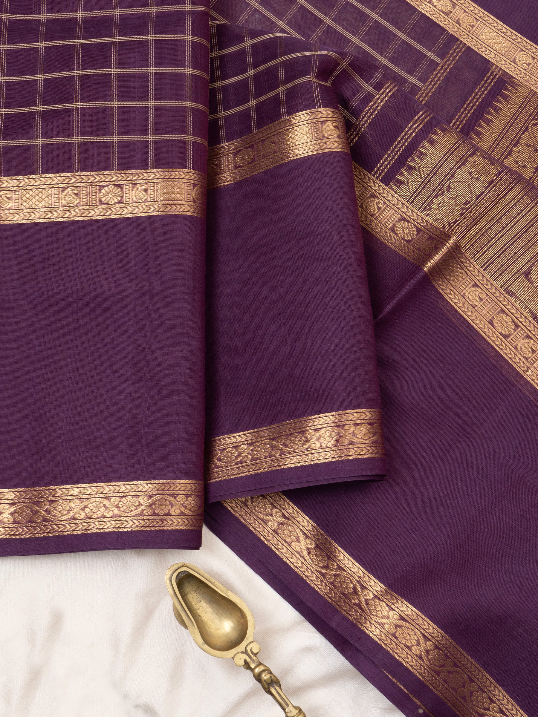 Deep vadamalli kattam / Silk Cotton Saree CLSA9693