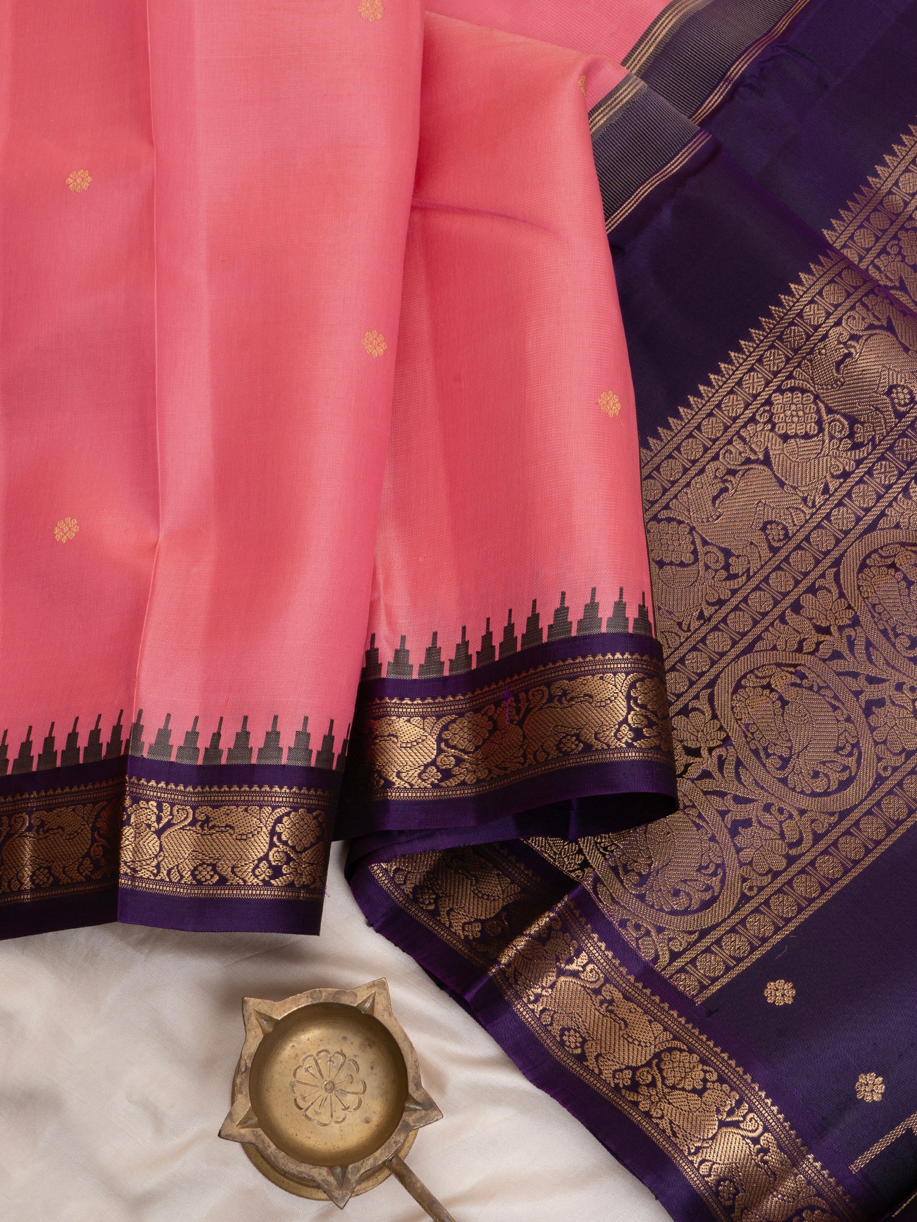 Pink and deep purple small border / Special Edition Silk CLSA9835
