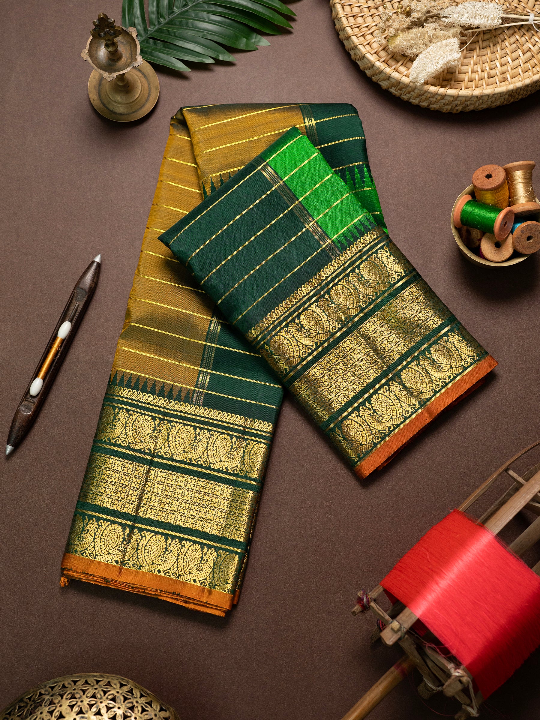 Vintage style Paalum pazhamum Korvai / Kanjipuram Silk Saree CLSA11642