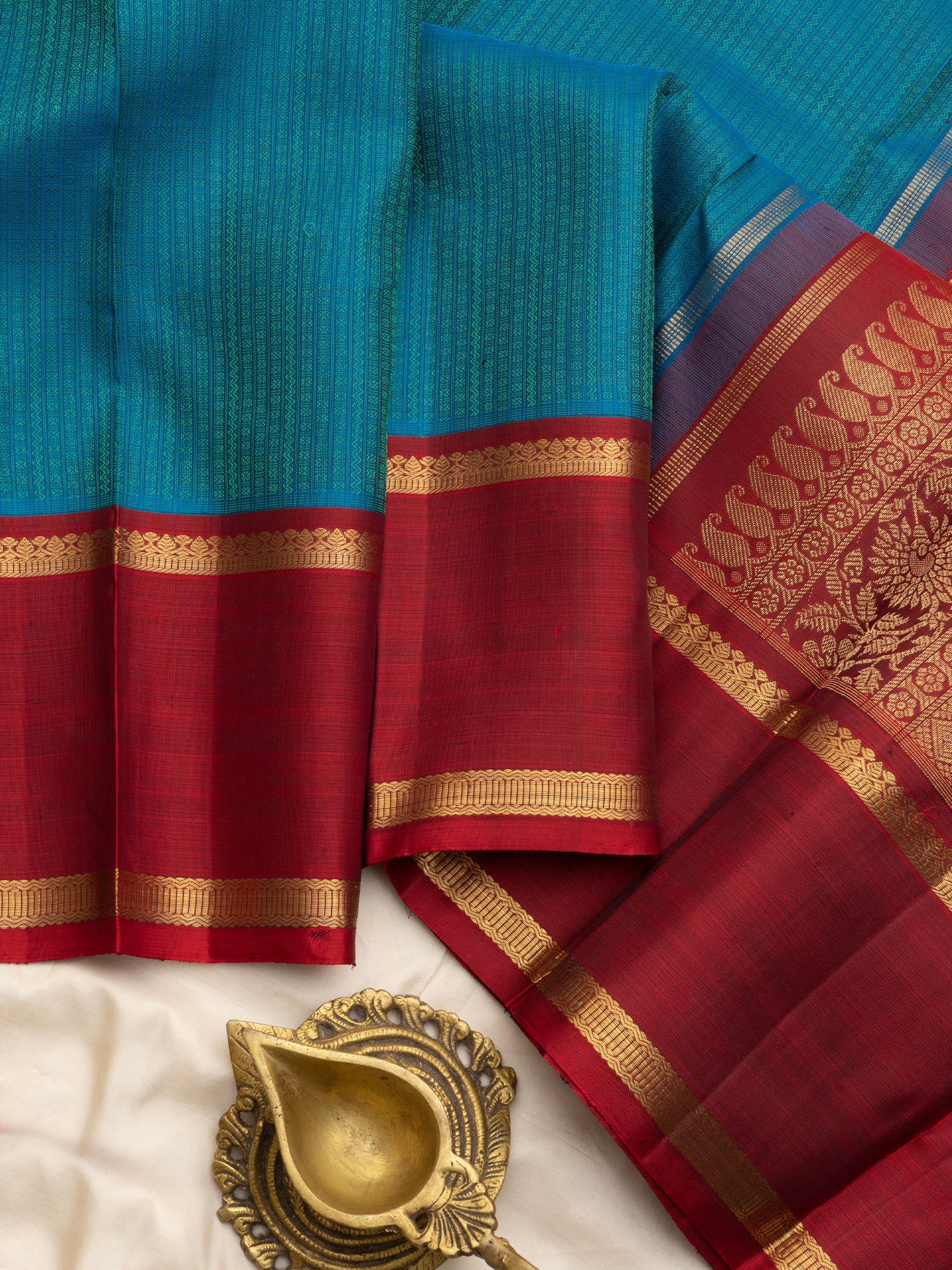 Veldhari Thread work Kanjipuram Silk Saree CLSA