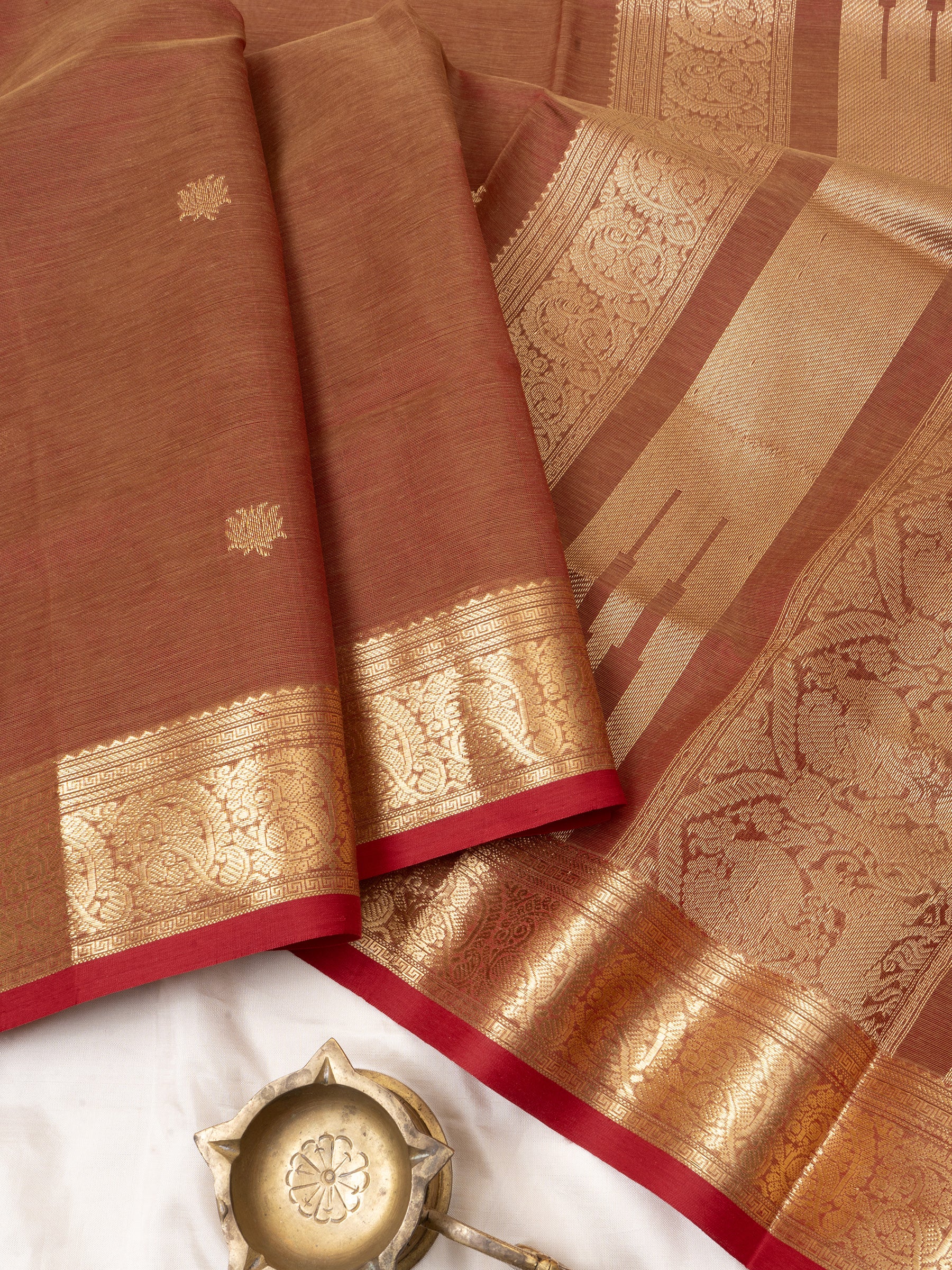 Mustard shot red / Silk Cotton