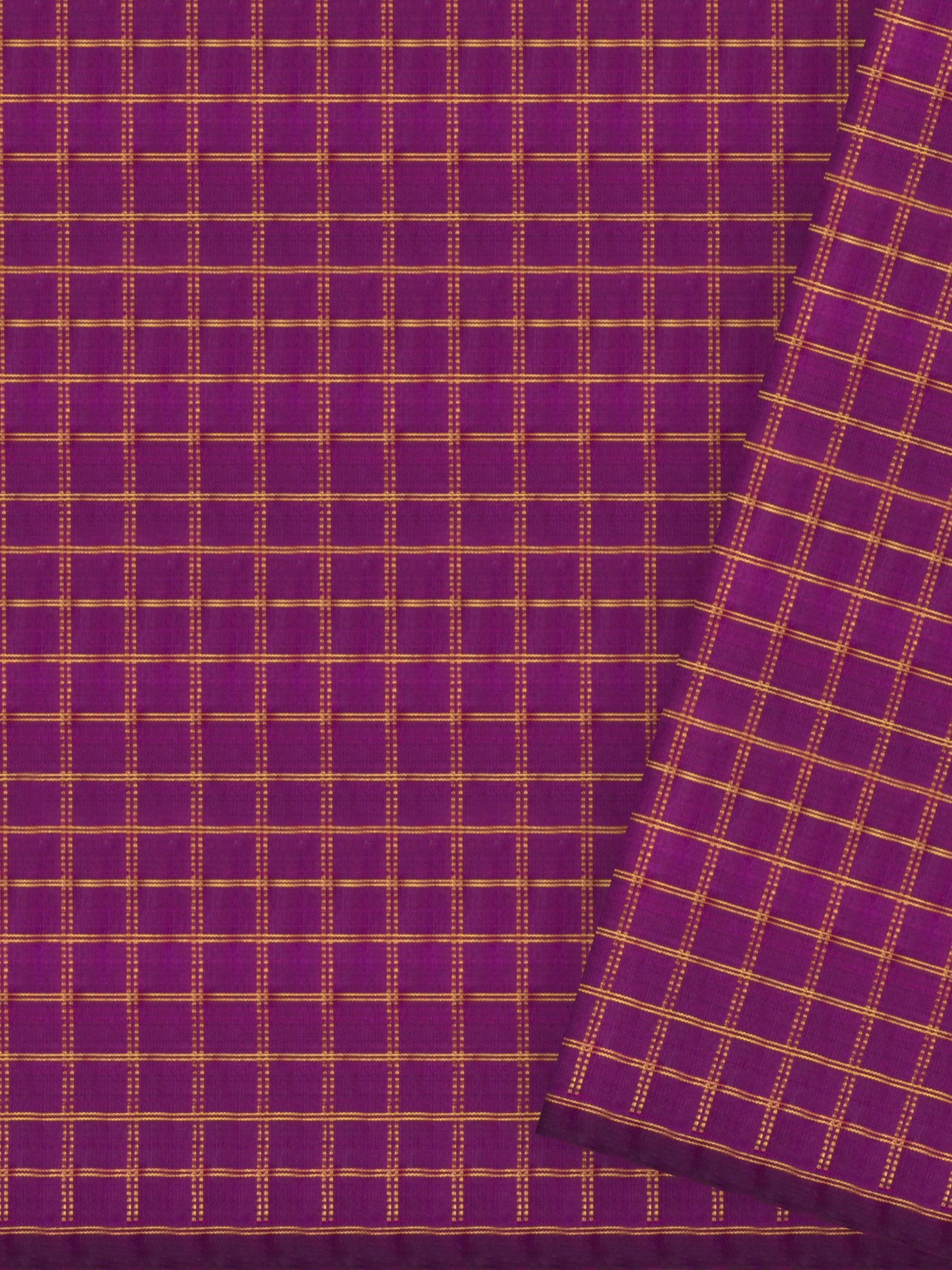 Purple zari checks / Blouse fabric