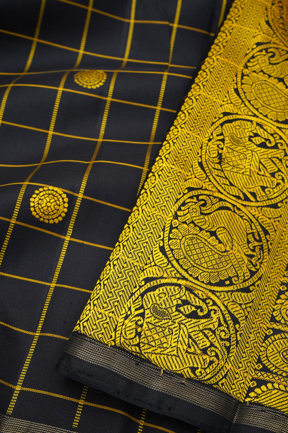 Black thread work / kanjipuram silk