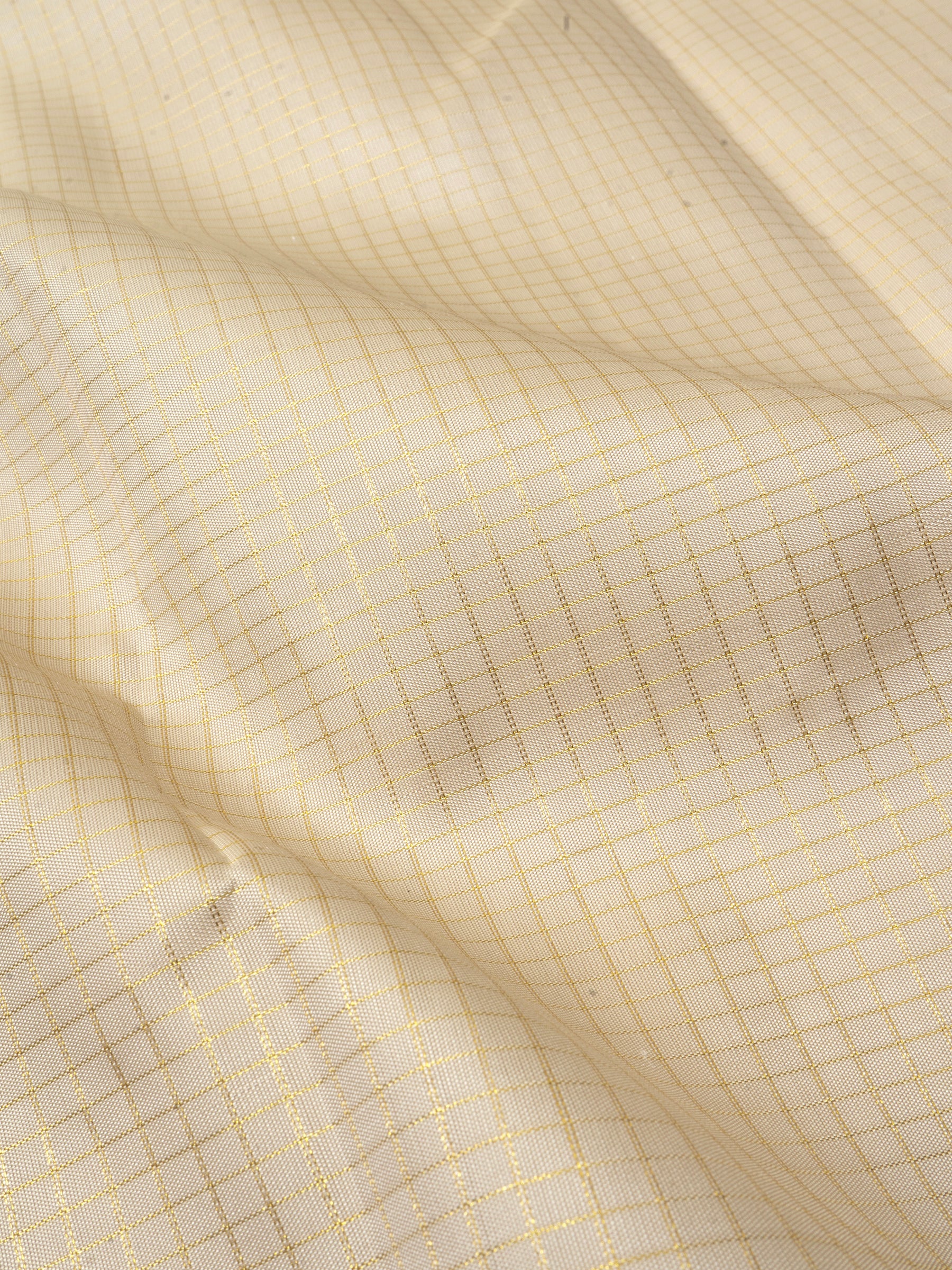 Offwhite zari checks / Blouse fabric