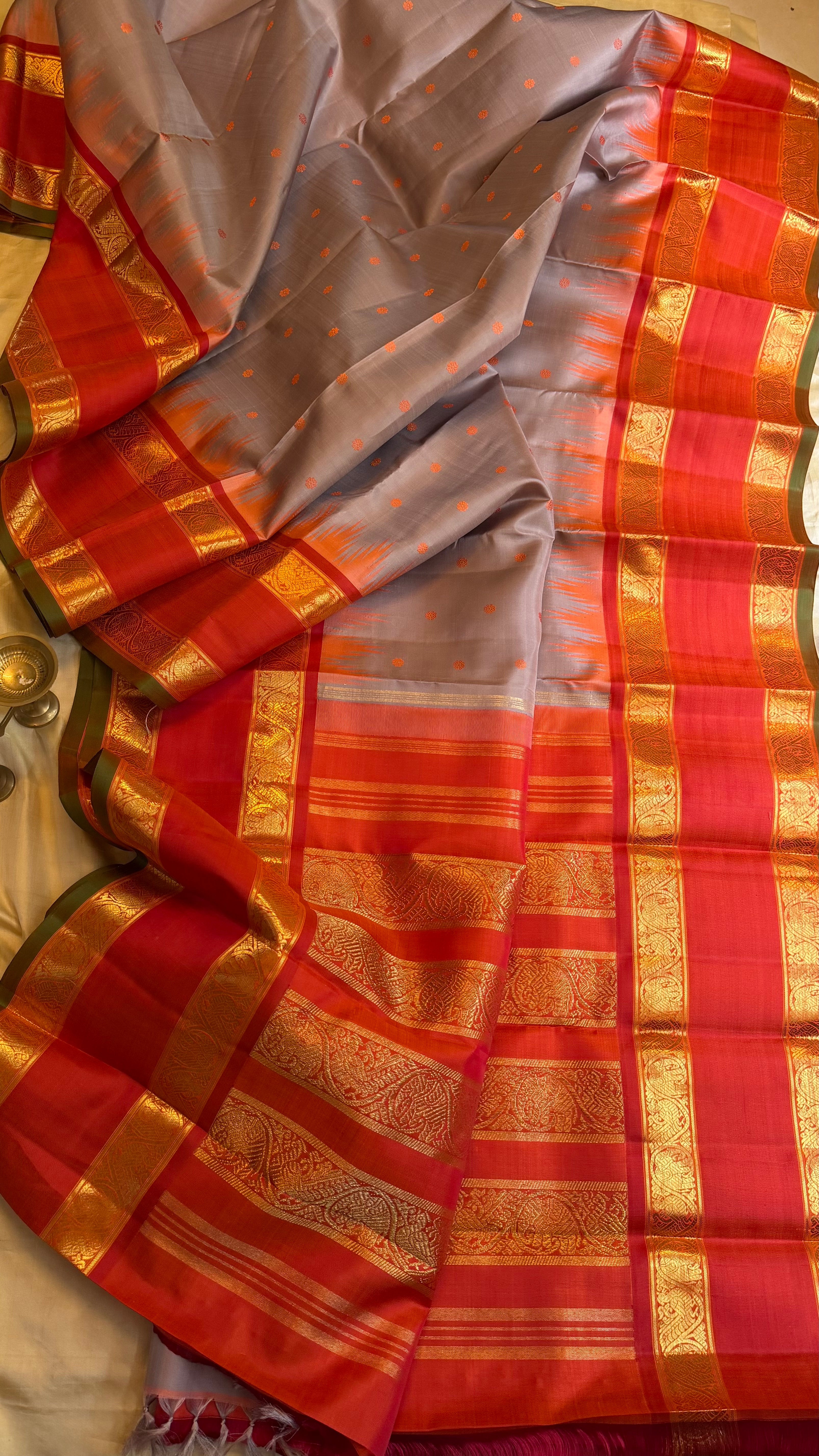 Vintage recreation Korvai / Kanjipuram silk