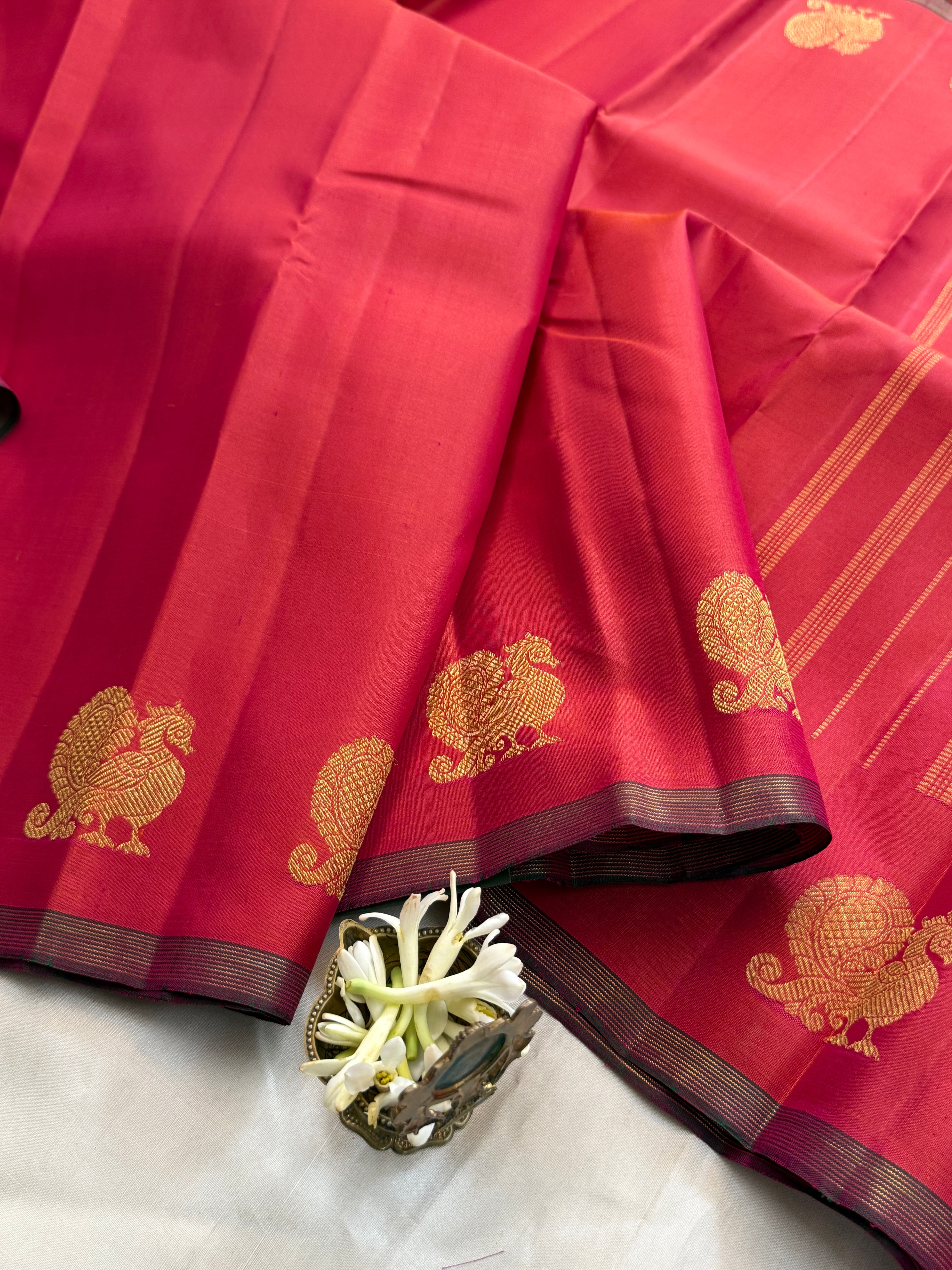 Kanagambaram border Annam Butta Kanjipuram silk /CLSA11591