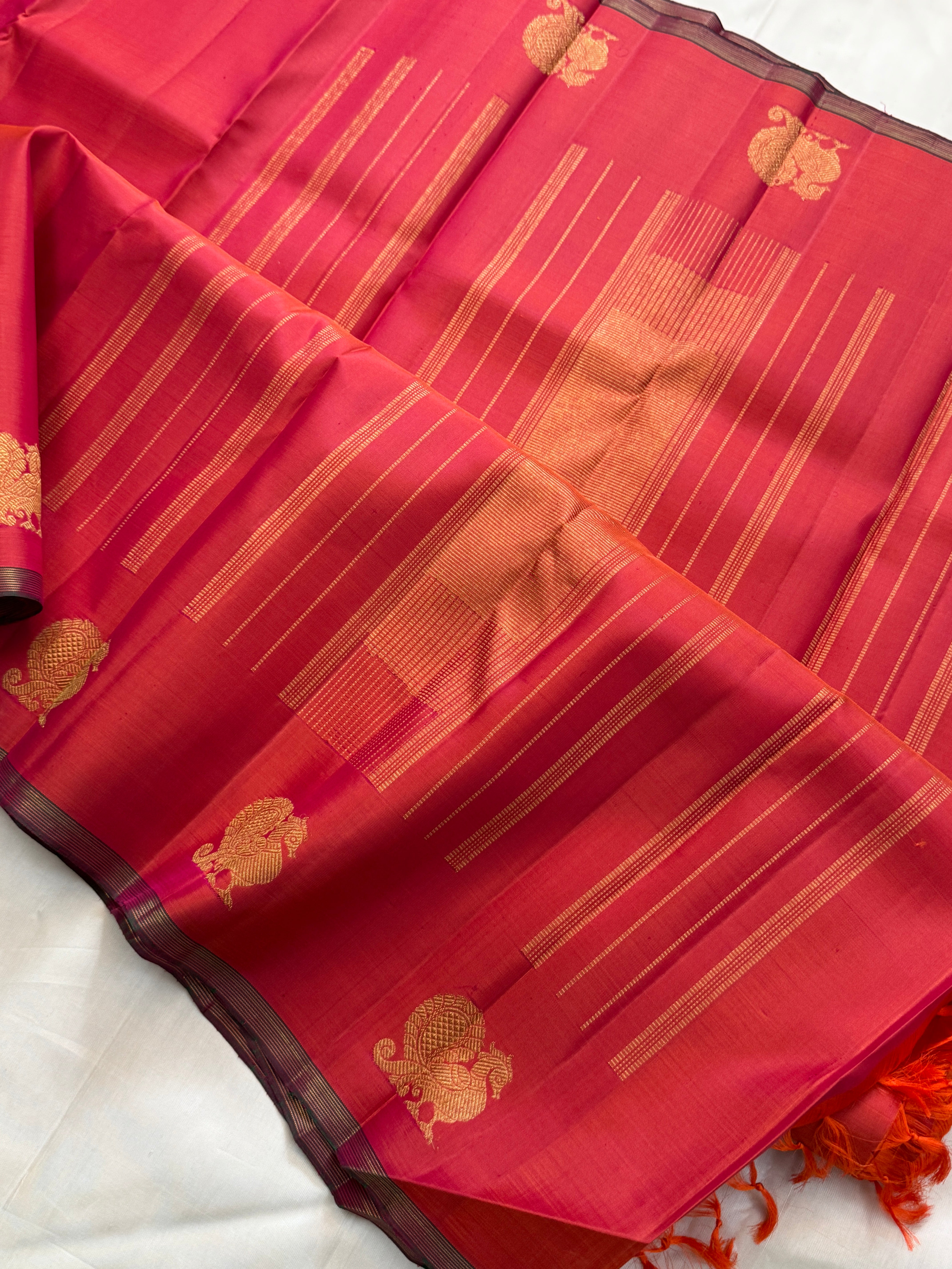 Kanagambaram border Annam Butta Kanjipuram silk /CLSA11591