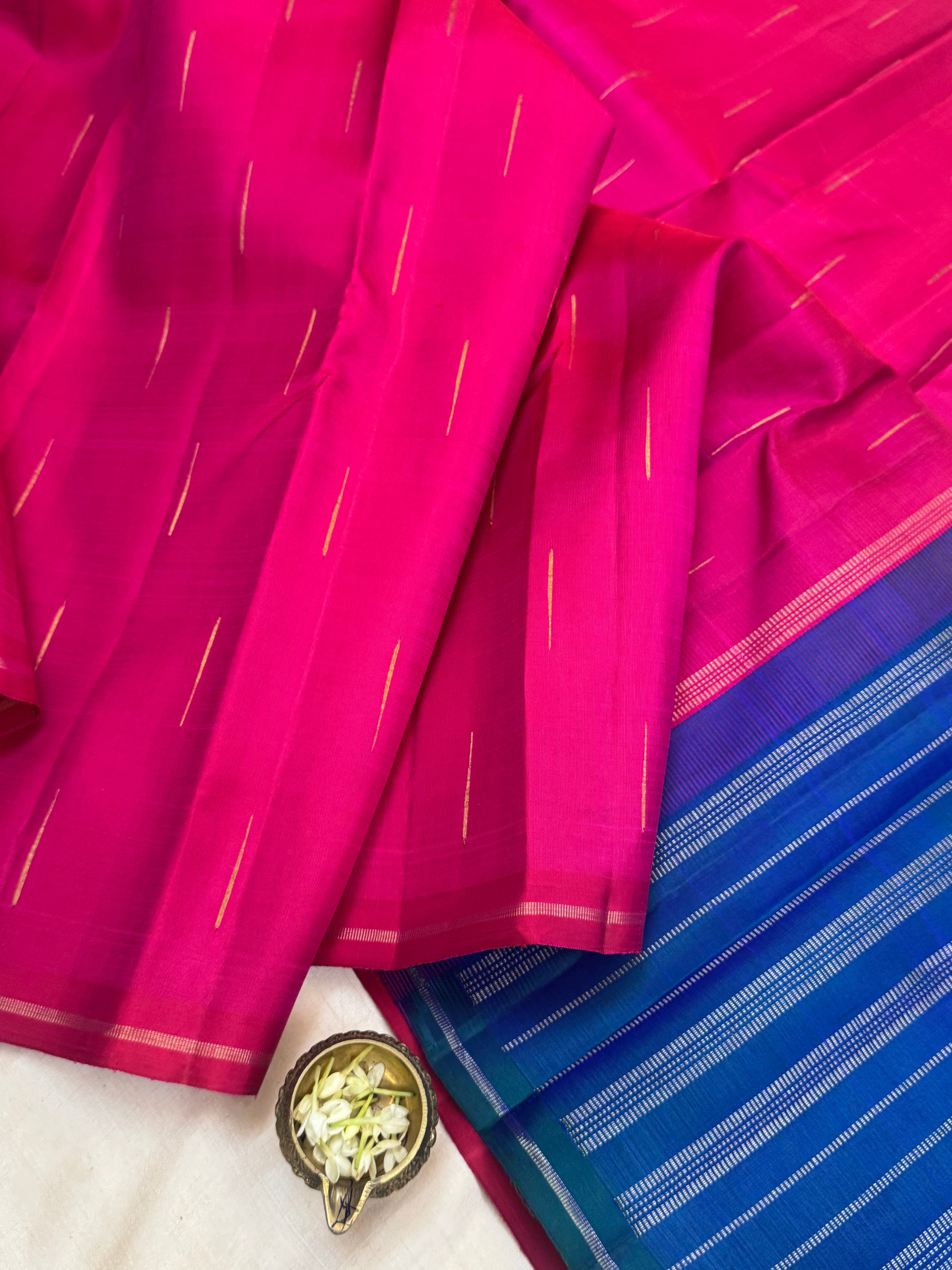 Malli moggu pink / Kanjipuram silk
