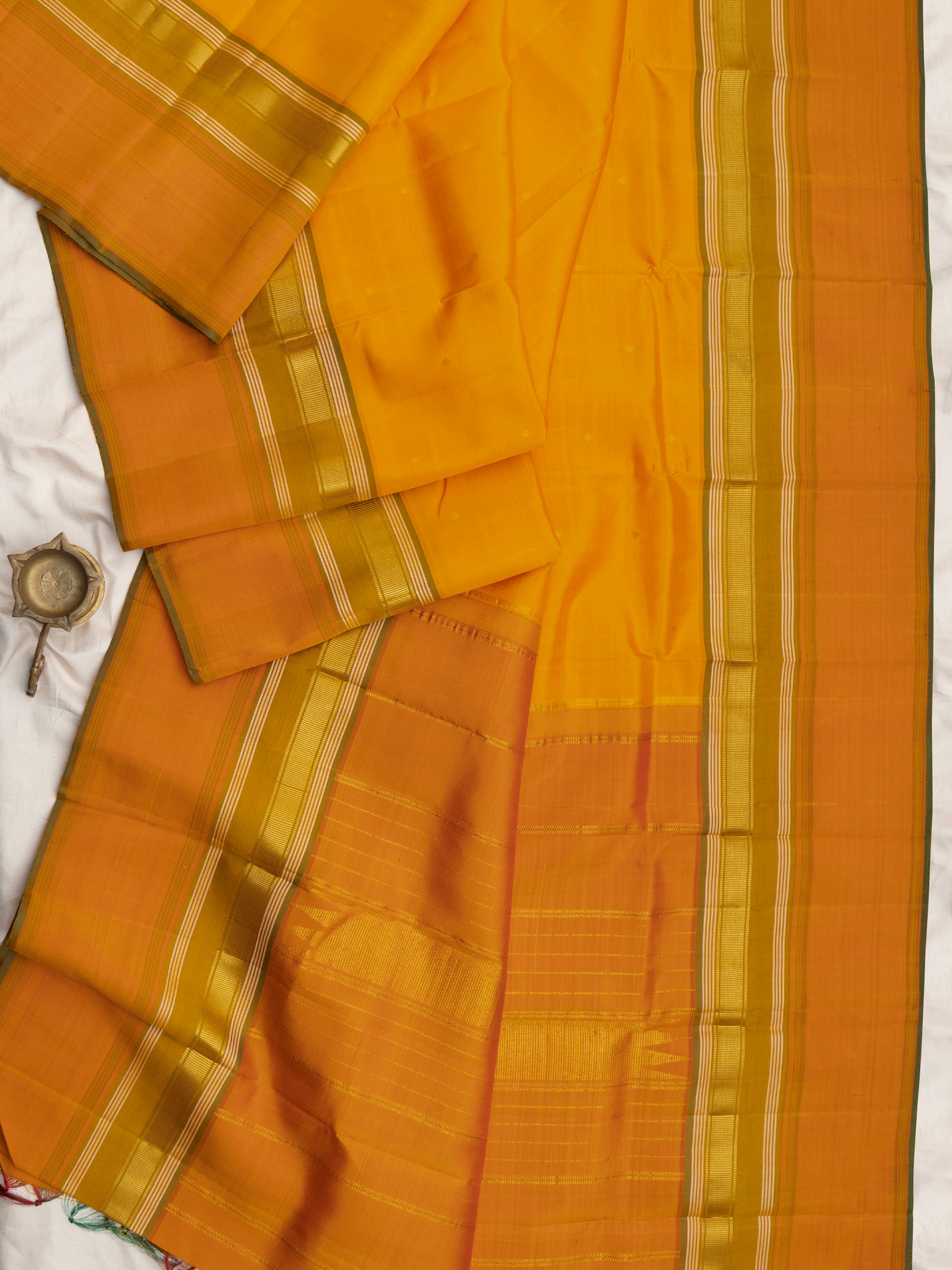 Orange kaal erangina border/ Arani Silk Saree CLSA10834