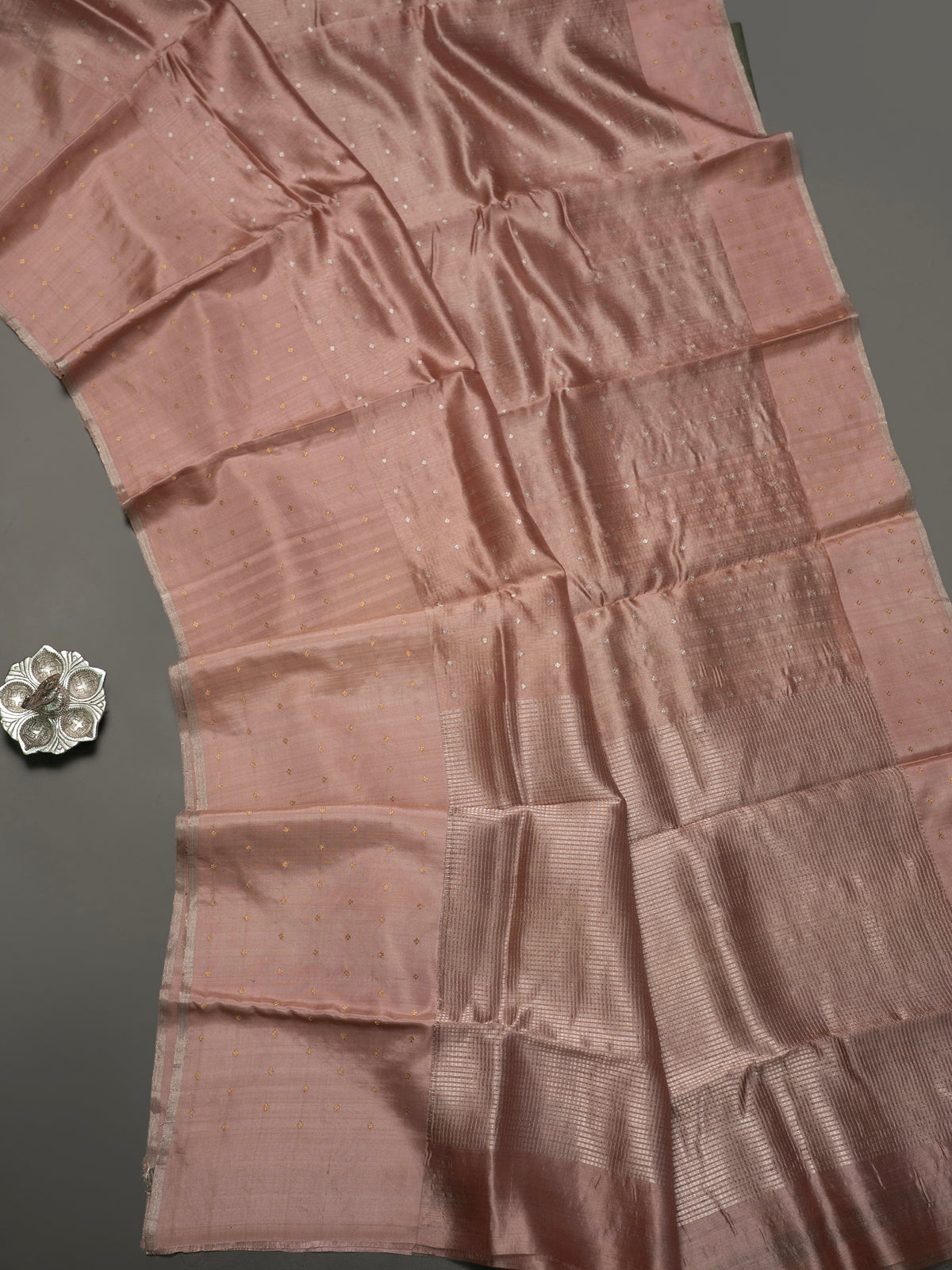 Blush pink evening and morning border/ Chanderi silk Saree CLSA10881