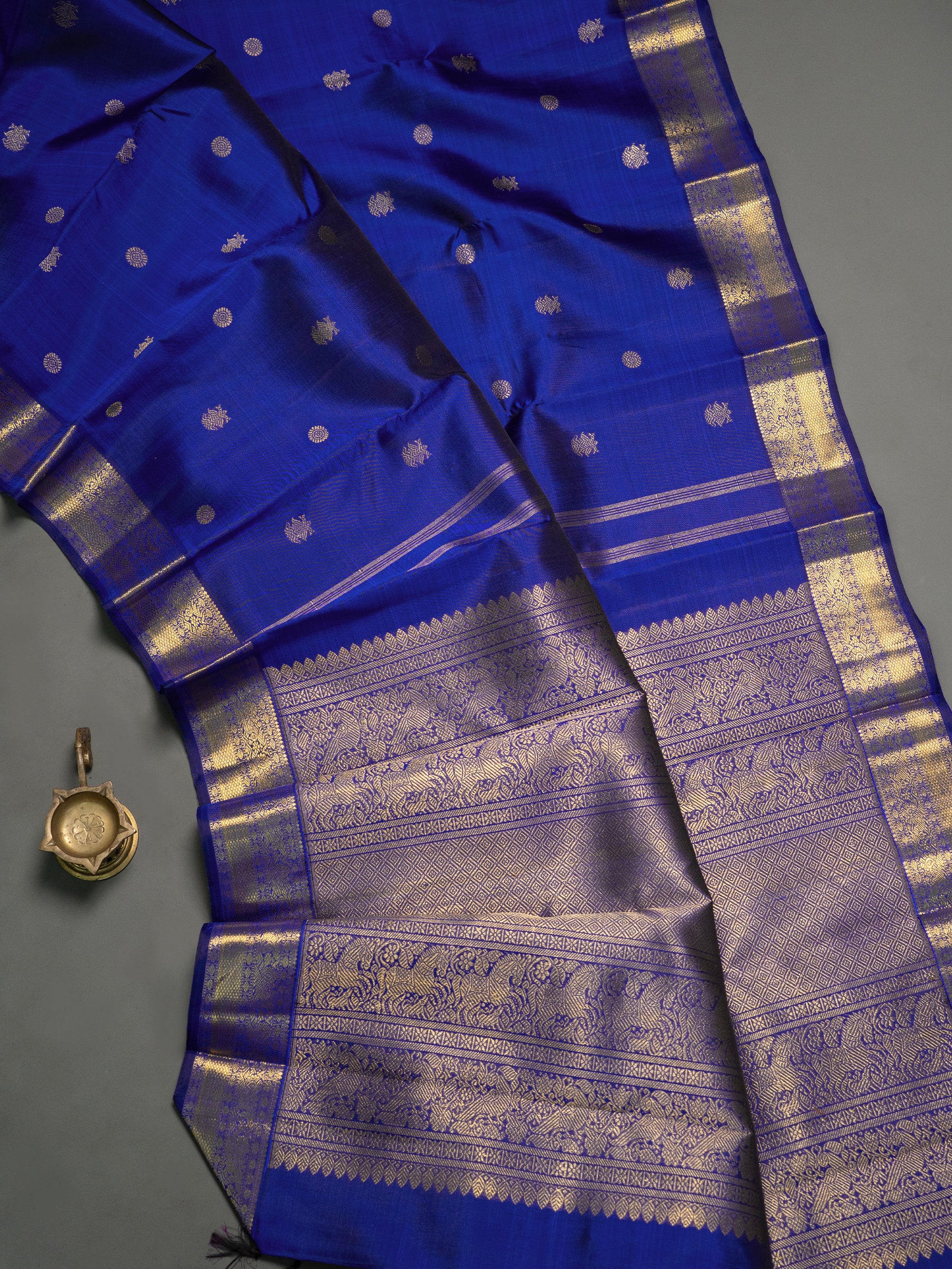 Ms blue vintage pet / Kanjipuram Silk Saree CLSA11335