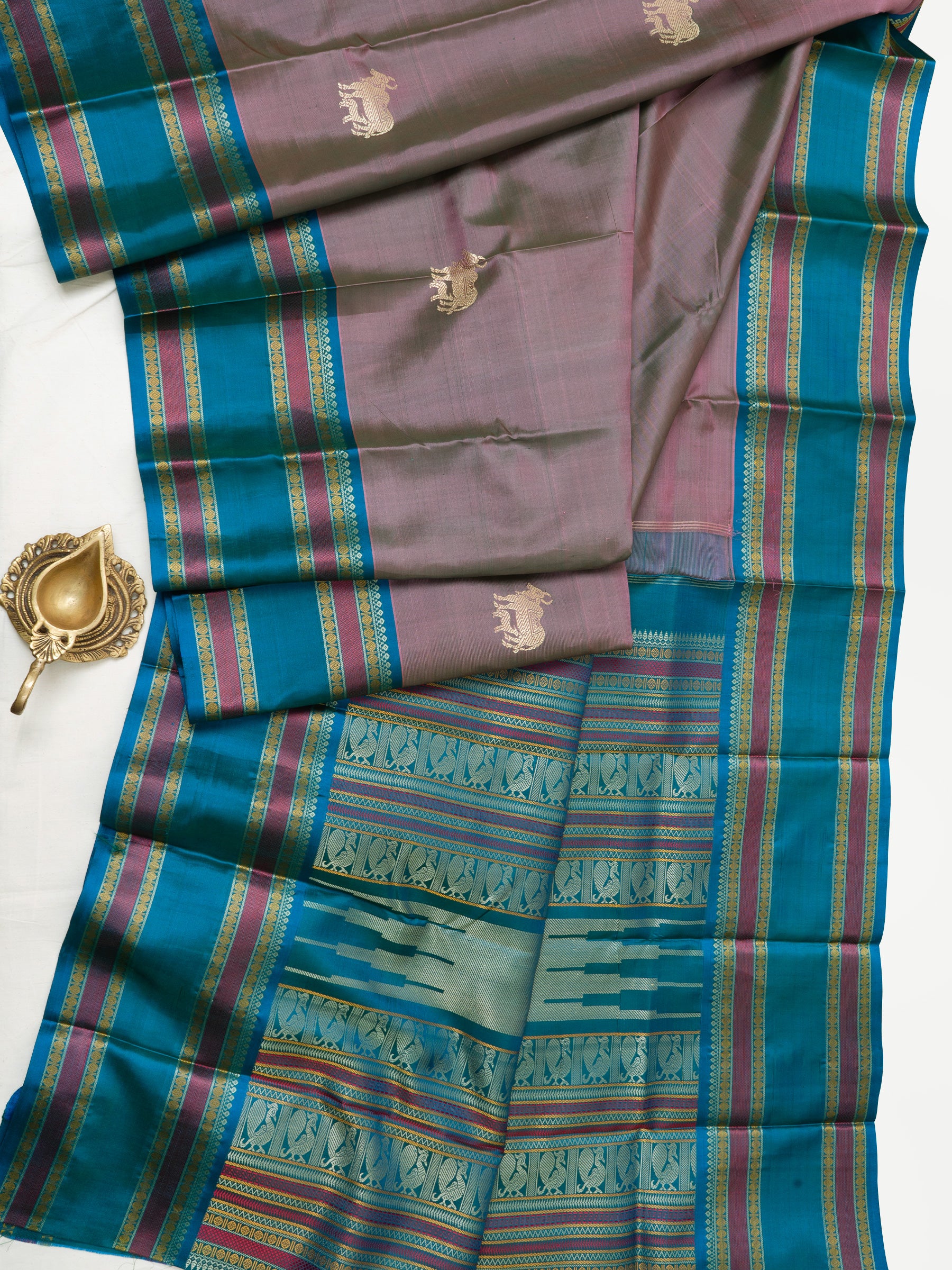 Lavender shot rama green/ special edition kanjipuram silk CLSA