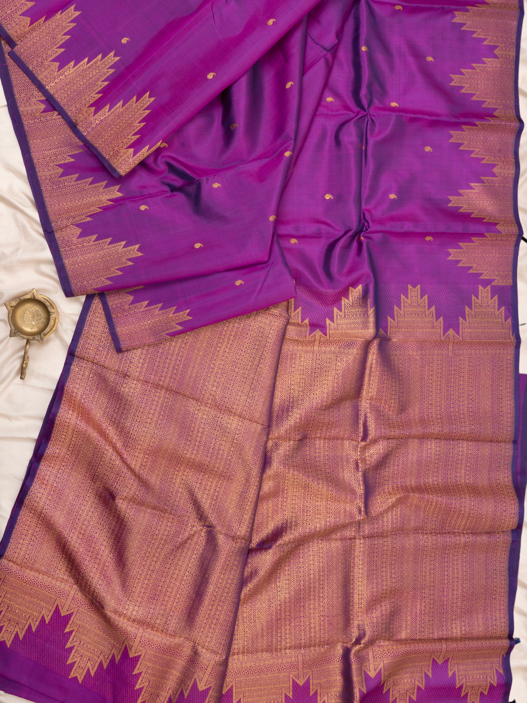 Vadamalli temple border/ Arani Silk Saree CLSA2596