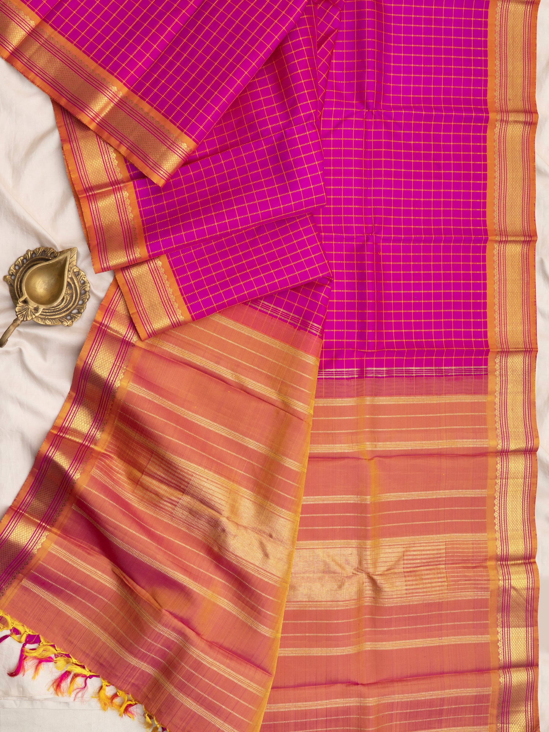Pink vintage kattam and border / Kanjipuram Silk Saree CLSA1591