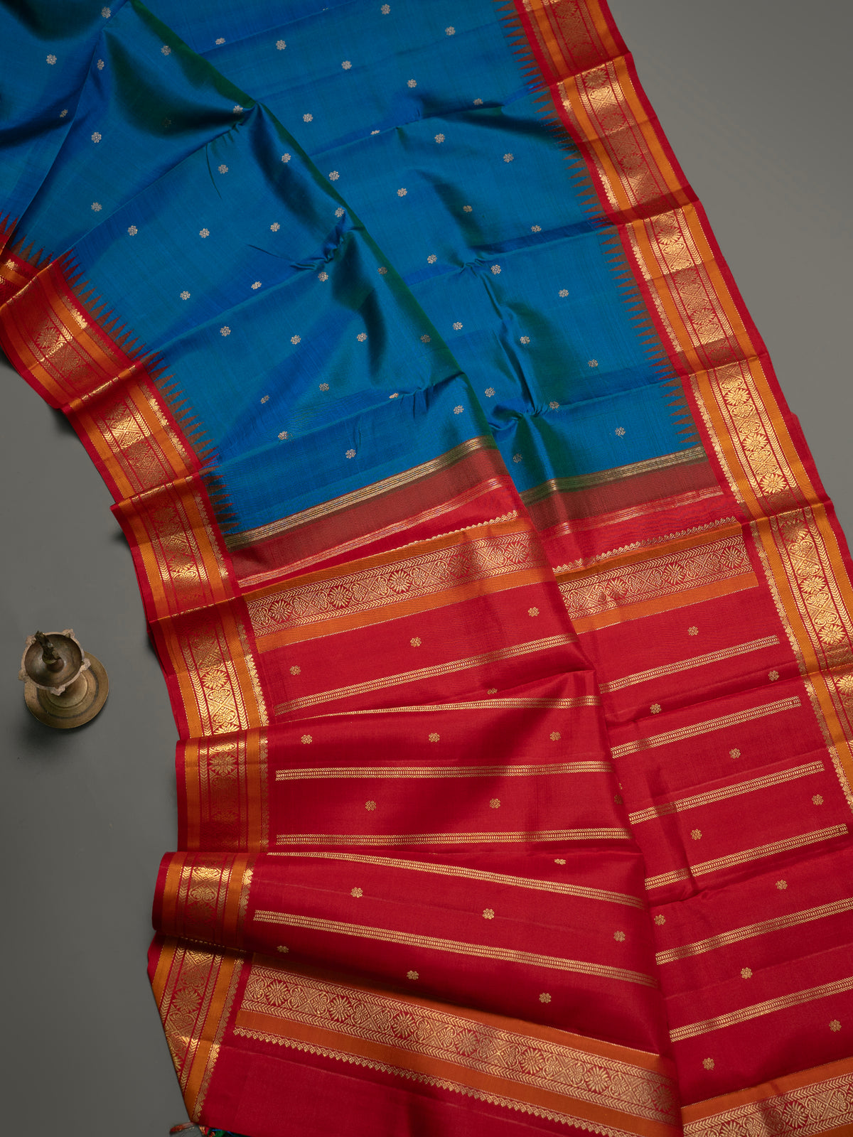 Mayilkazhuthu temple Korvai /Kanjipuram Silk Saree CLSA