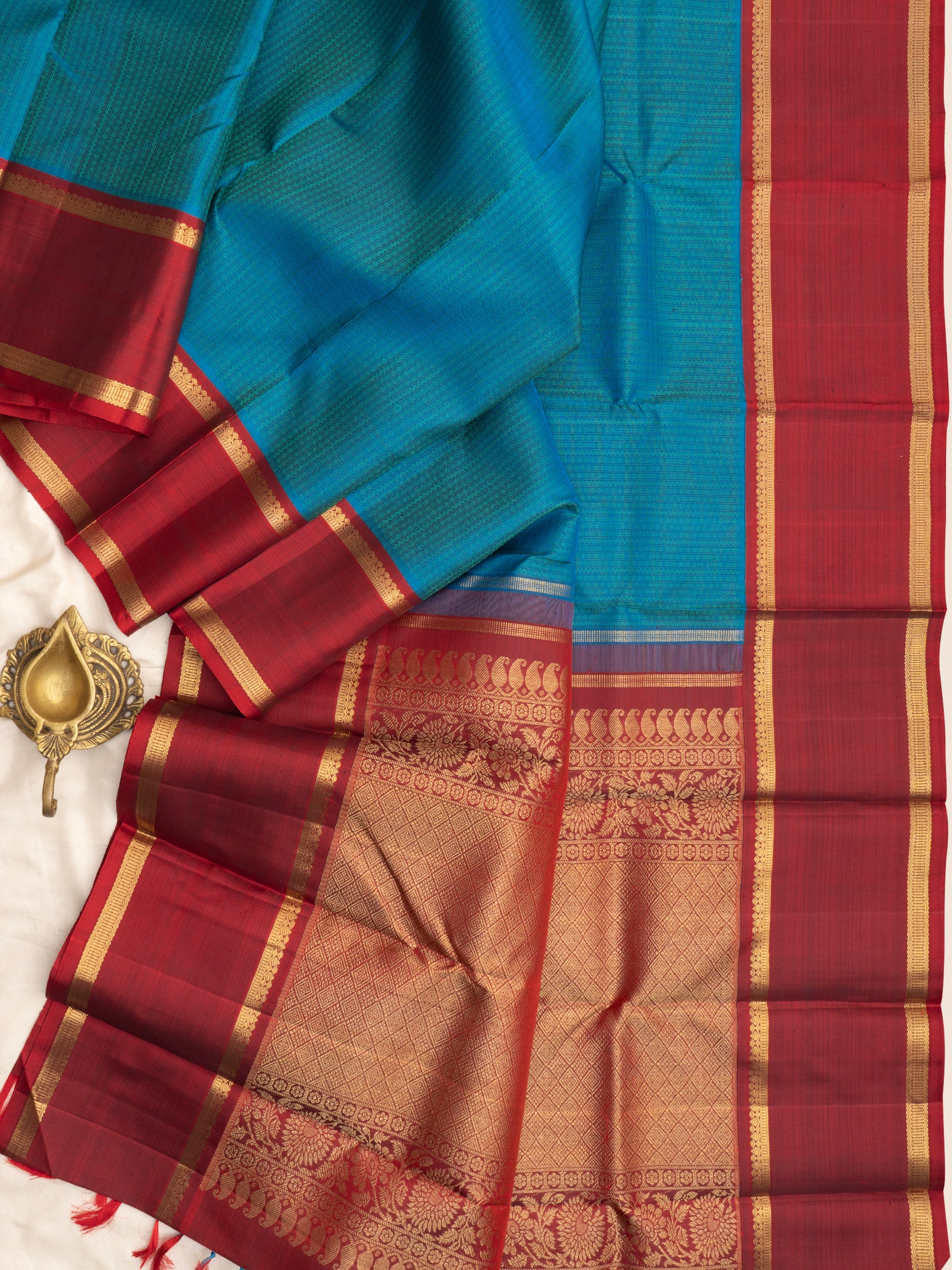 Veldhari Thread work Kanjipuram Silk Saree CLSA