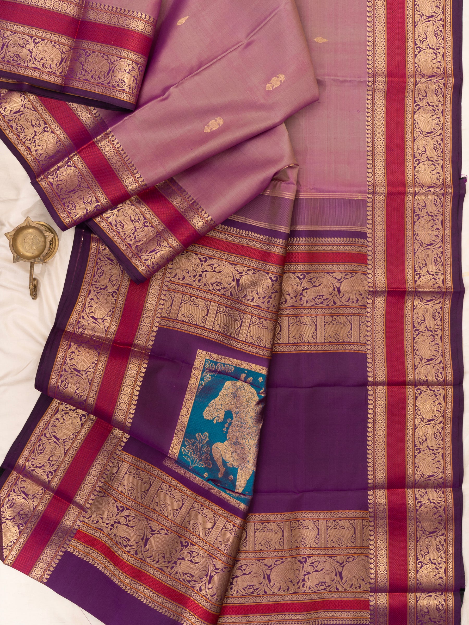 Pinkish lavender - unique pallu/ Special Edition Silk CLSA8313