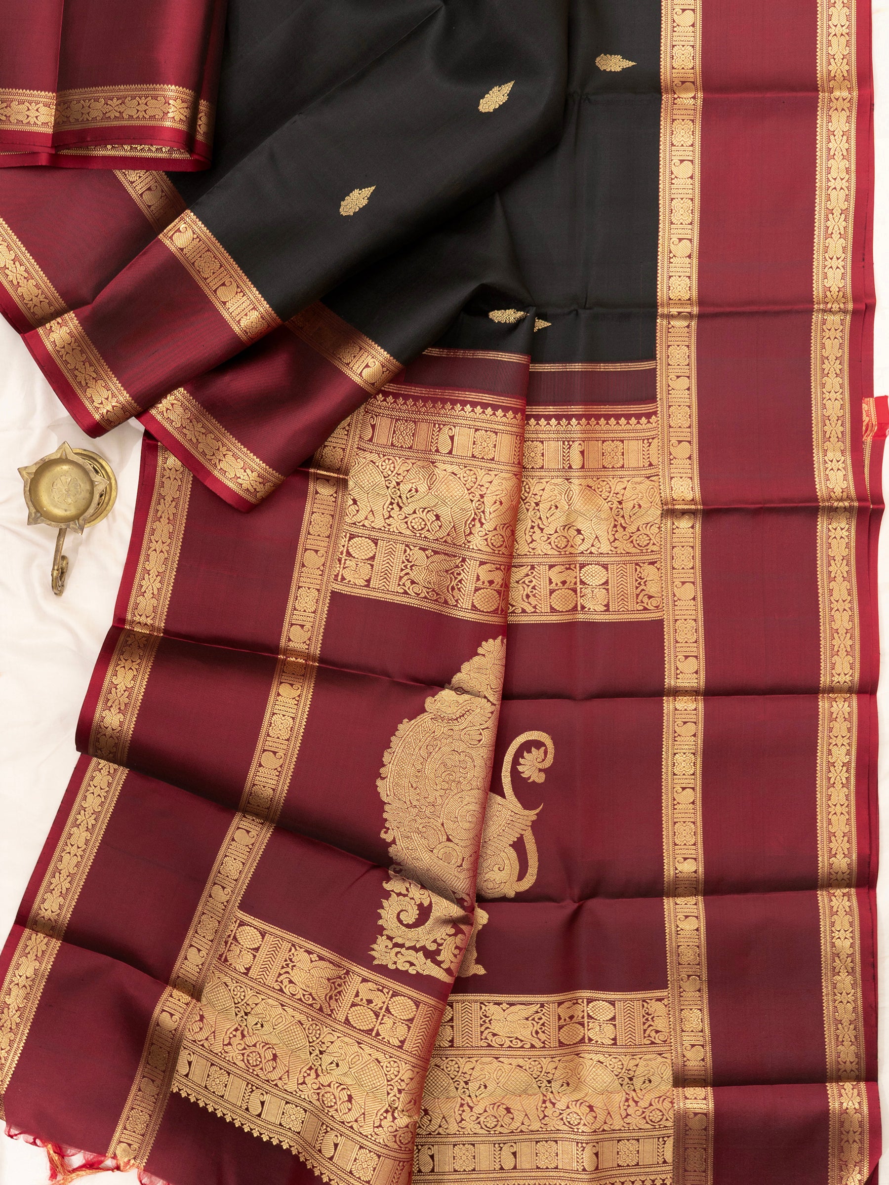 Black and Araku rettapet border/ Special Edition Silk CLSA8349