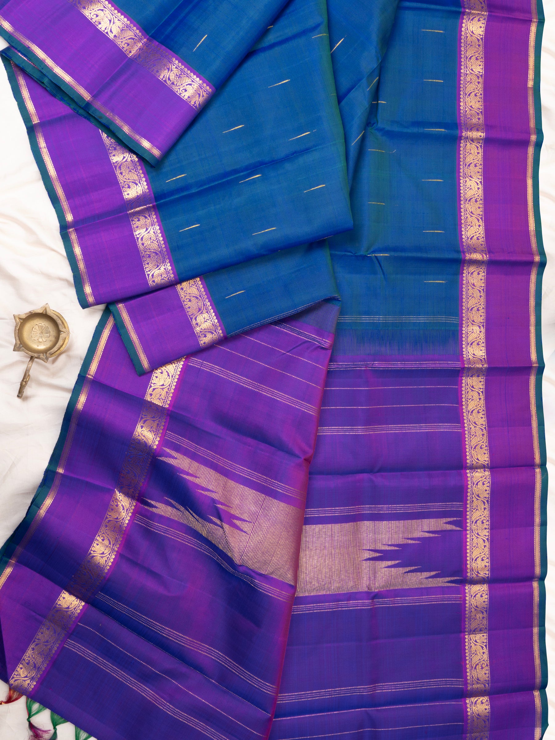 Mayilkazhuthu purple border : Arani Silk Saree CLSA9420