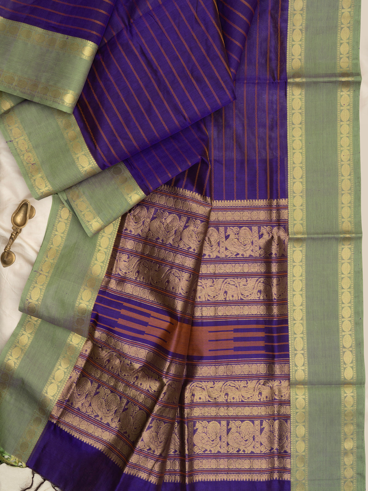 Purple veldhari /Silk Cotton Saree CLSA9523