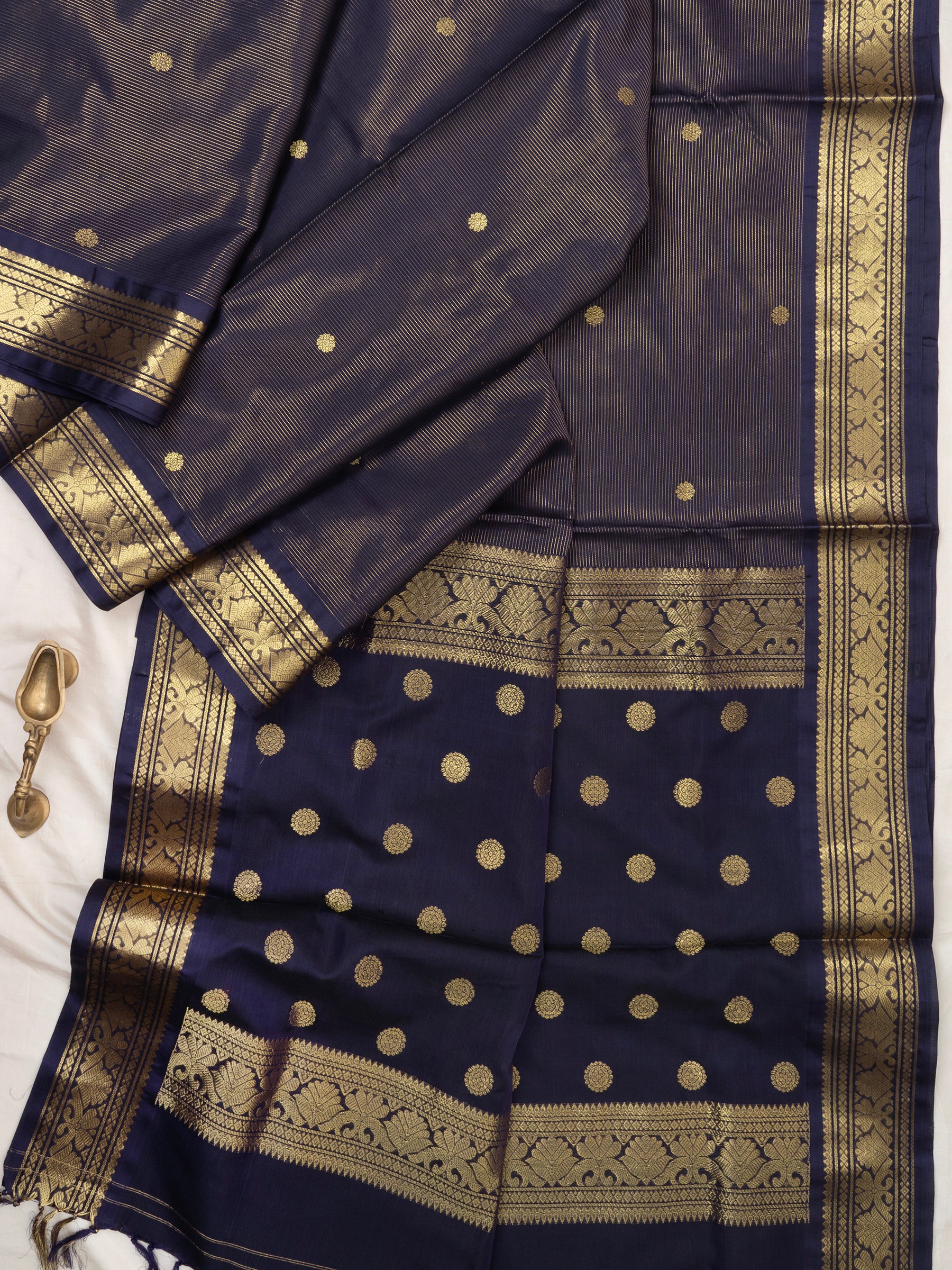 Deep blue vairaoosi/ Silk Cotton Saree CLSA9738
