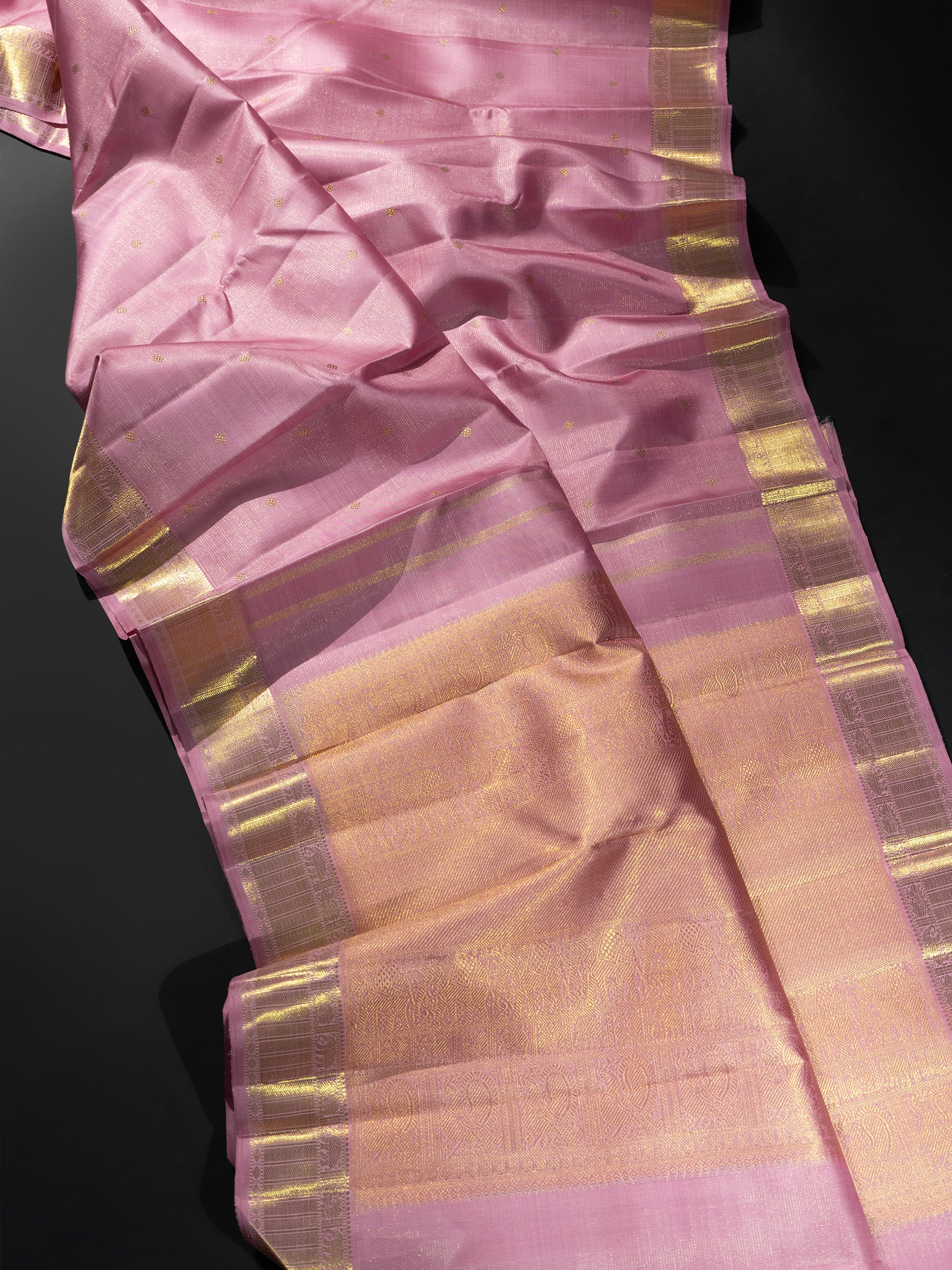 Blush pink Vairaoosi / Kanjipuram Silk Saree CLSA8249