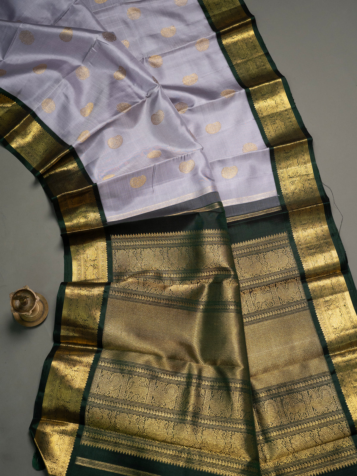 Lavender Kai Korvai Kanjipuram Silk Saree CLSA5906