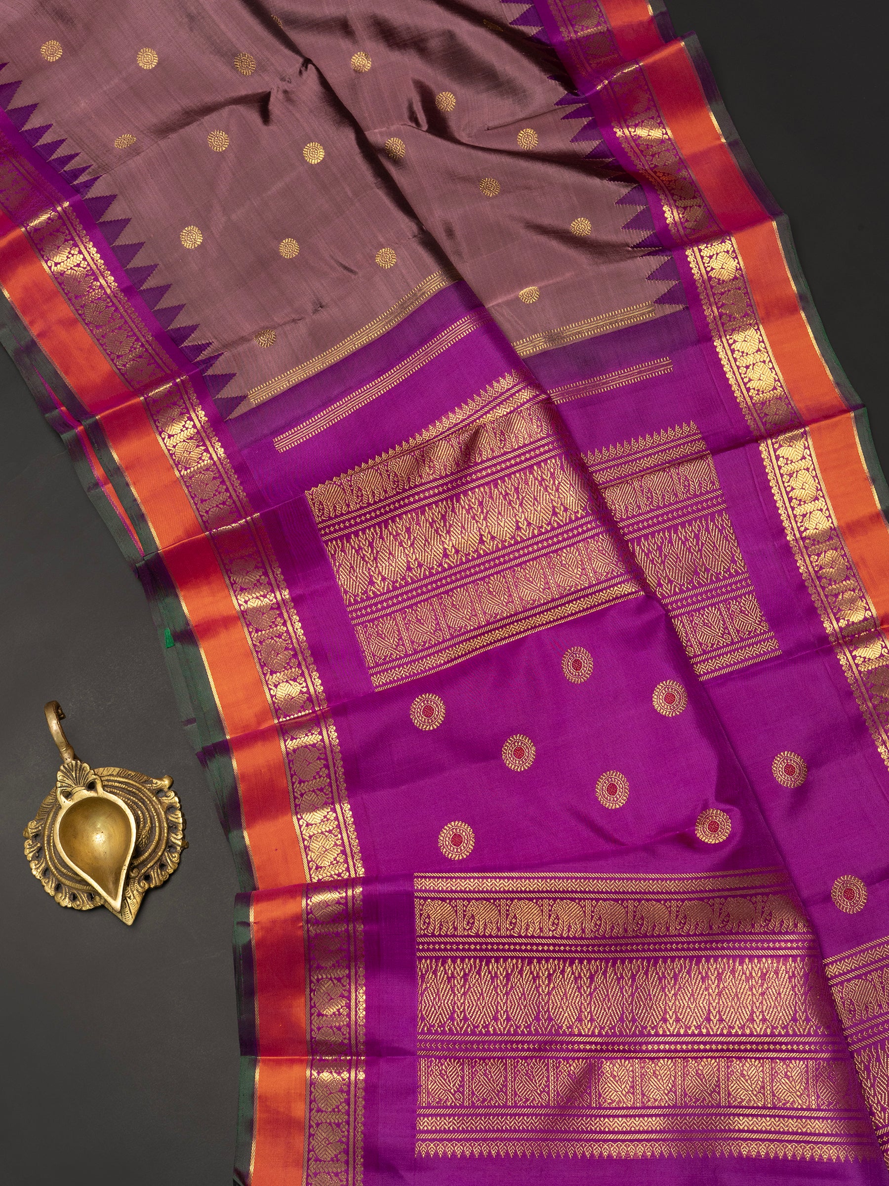 Mauve Korvai Kanjipuram Saree CLSA9479
