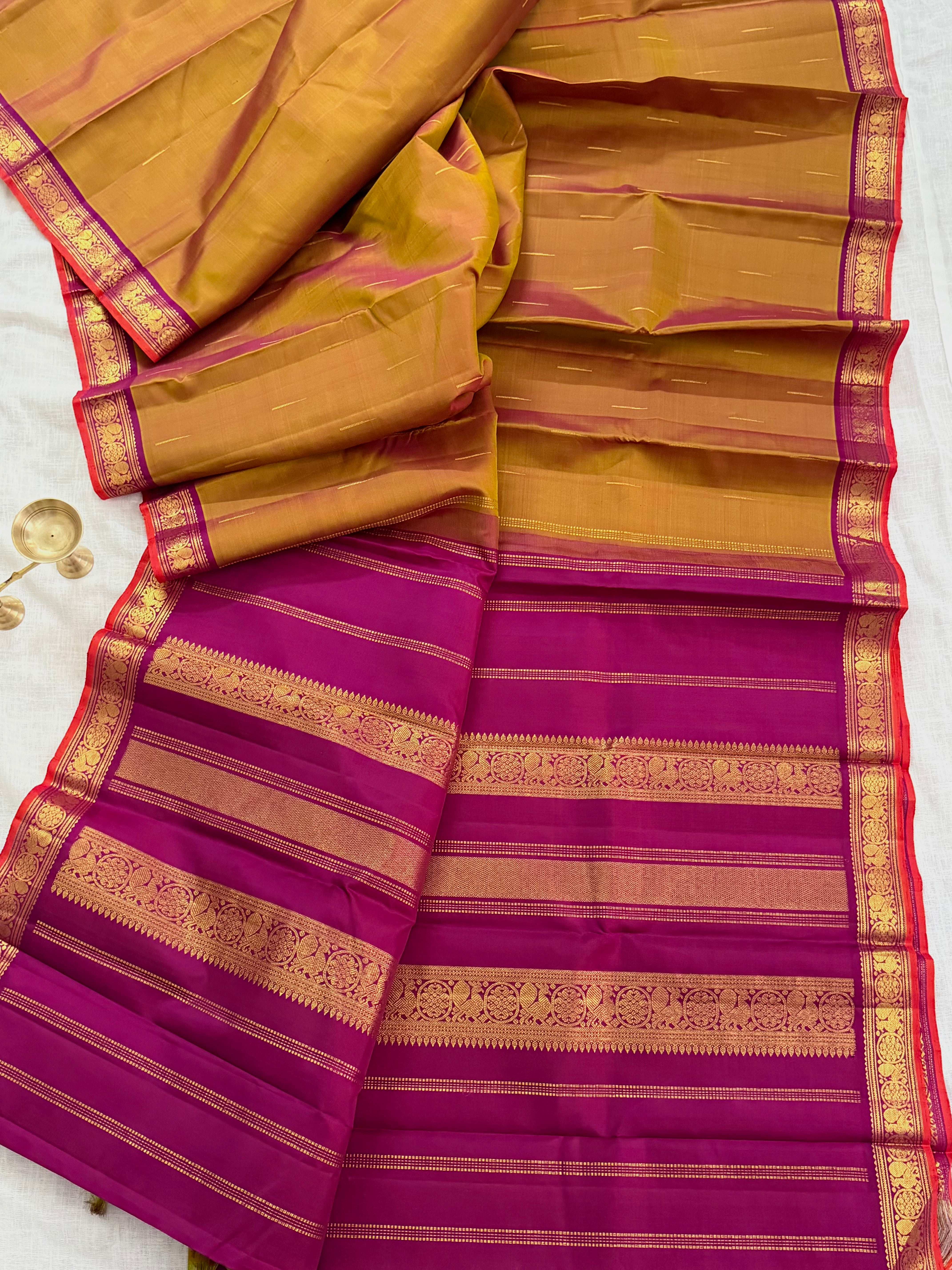 Honey color annam pet / Arani silk