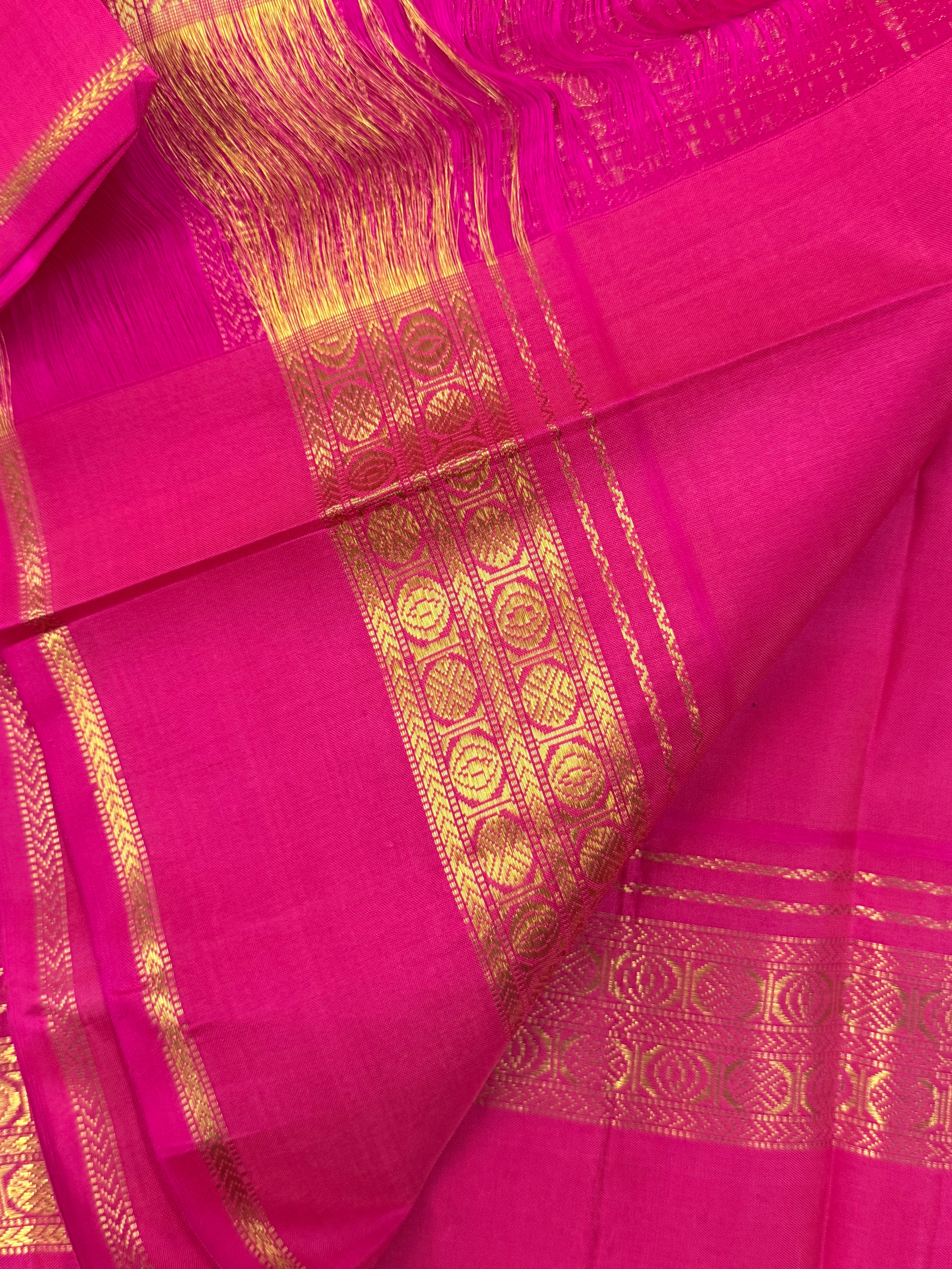Pink kaal erangina border/ Arani Silk CLSA9864