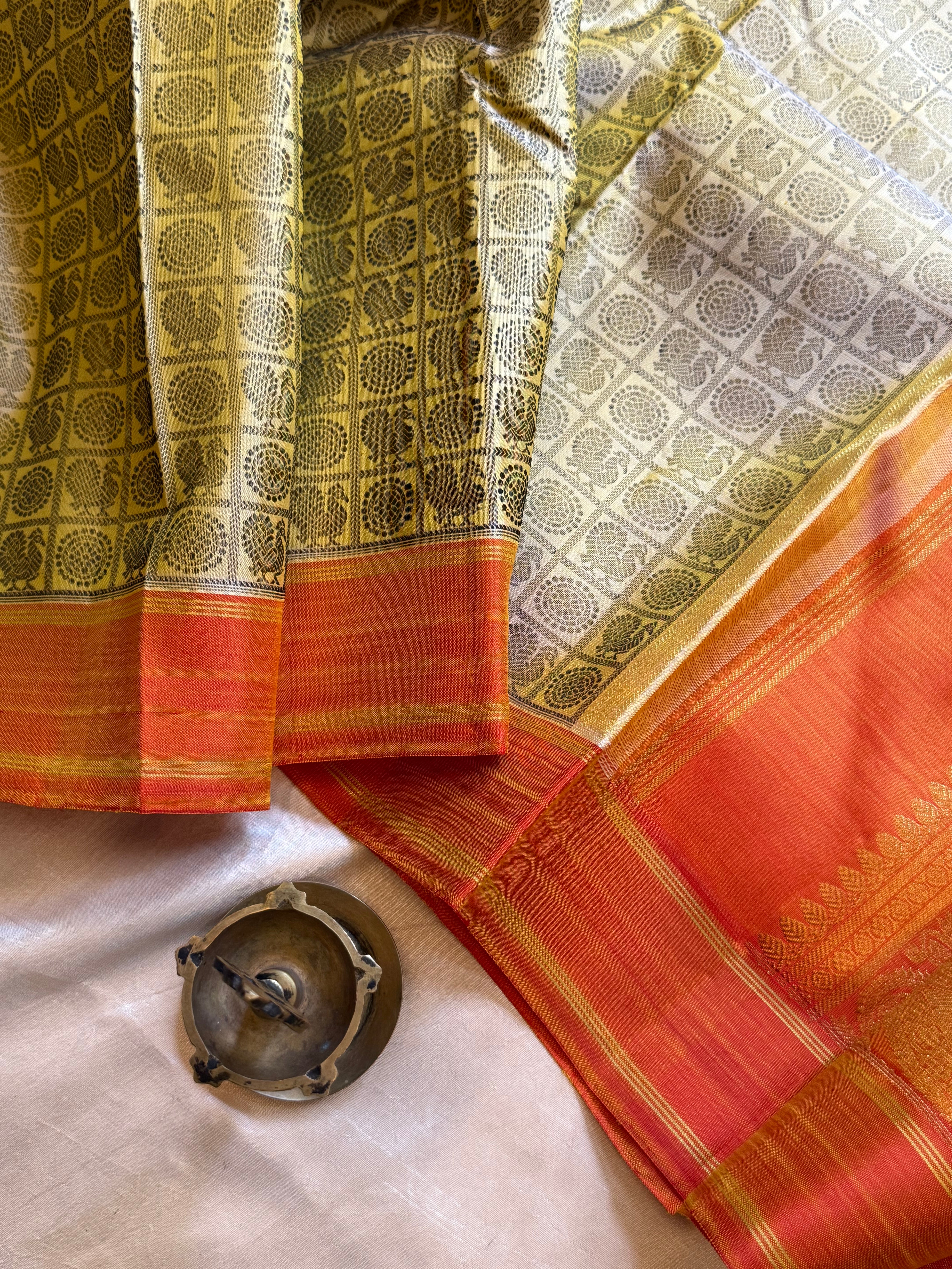 1000 Butta sandal / kanjipuram silk