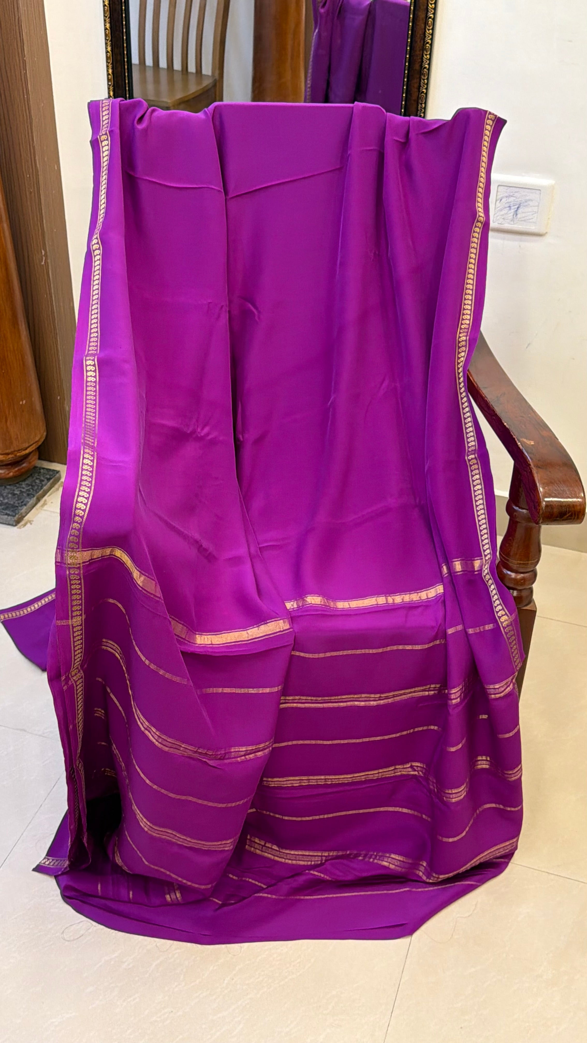 Vadamalli Pure crepe silk saree