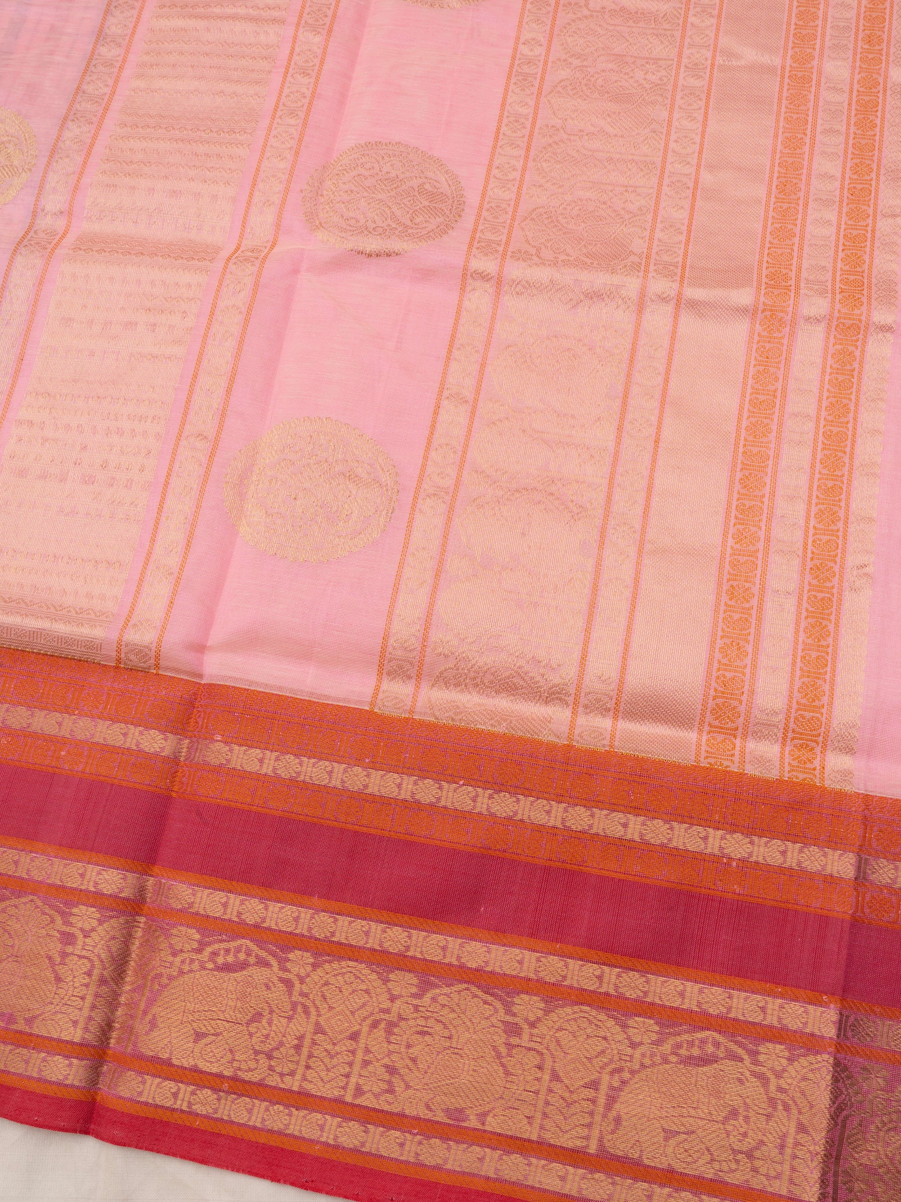 Baby pink lakshambutta/ Silk Cotton Saree CLSA10275